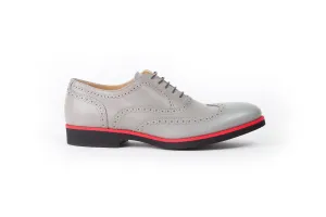 2017 Men's Grey & Red Brogue Wingtip