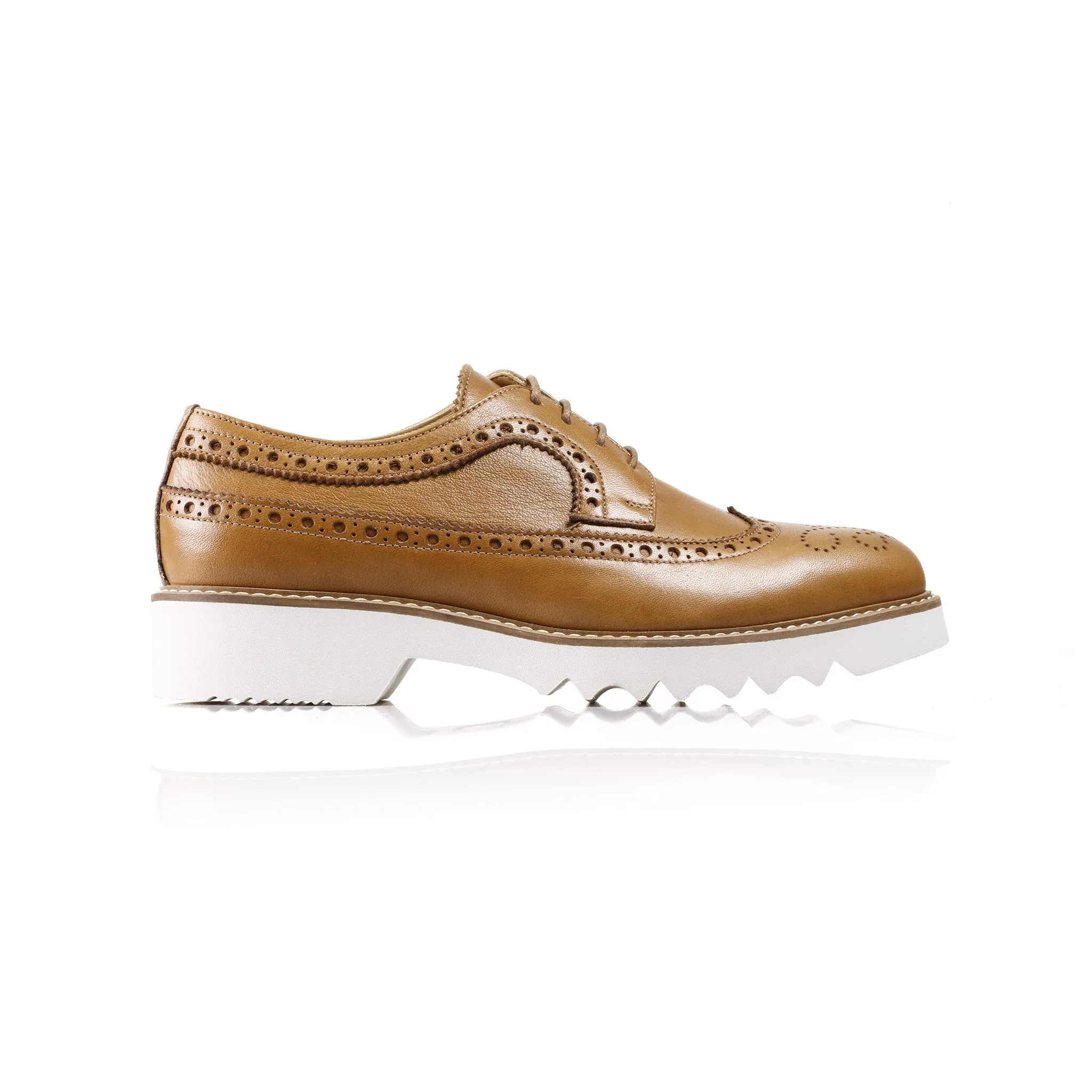 2017 Women's Tan Brogue Wingtip