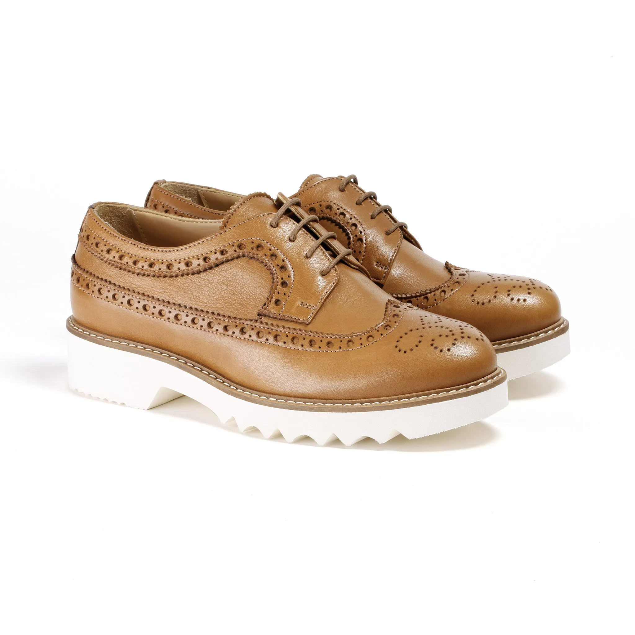 2017 Women's Tan Brogue Wingtip