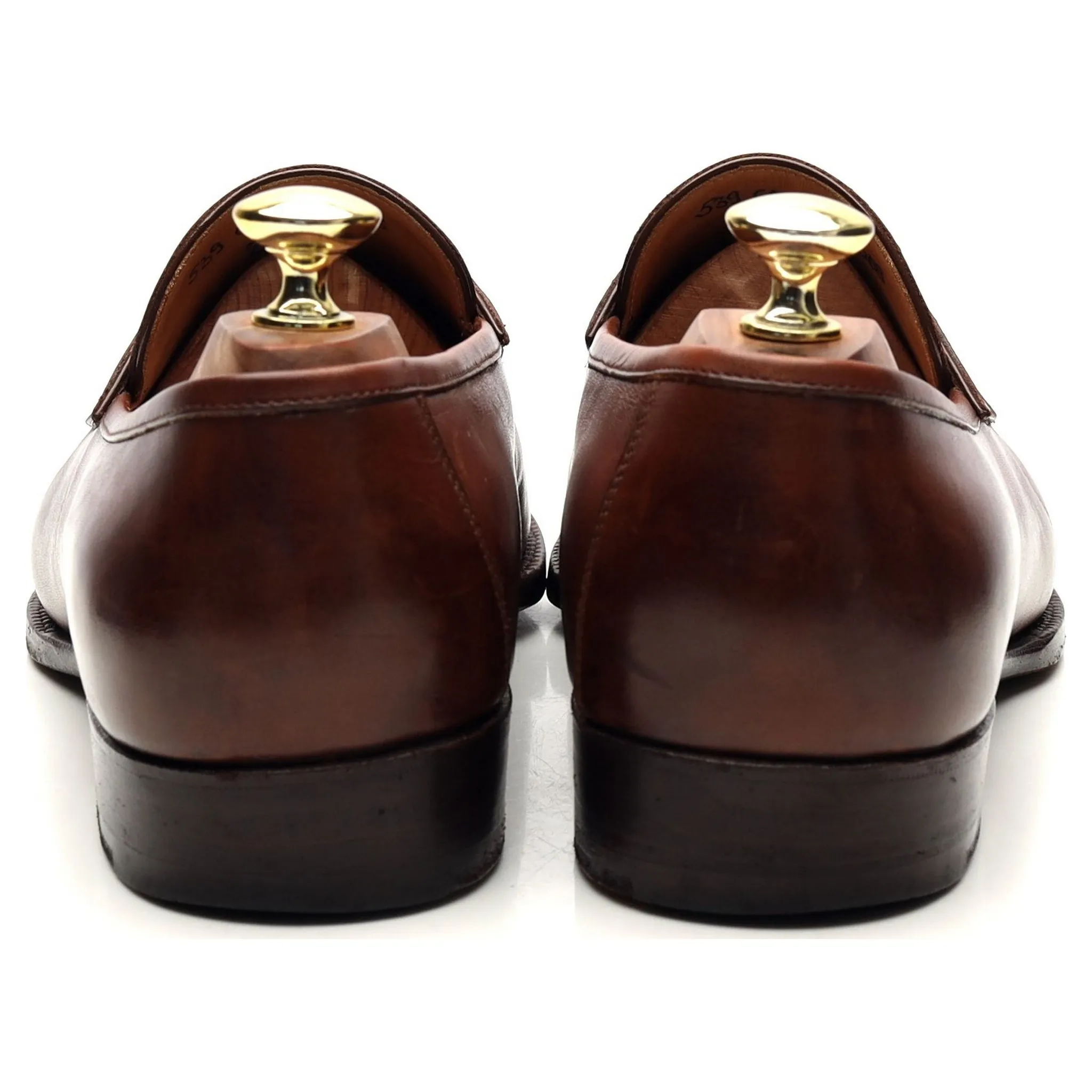 '539' Brown Leather Loafers UK 7.5 F