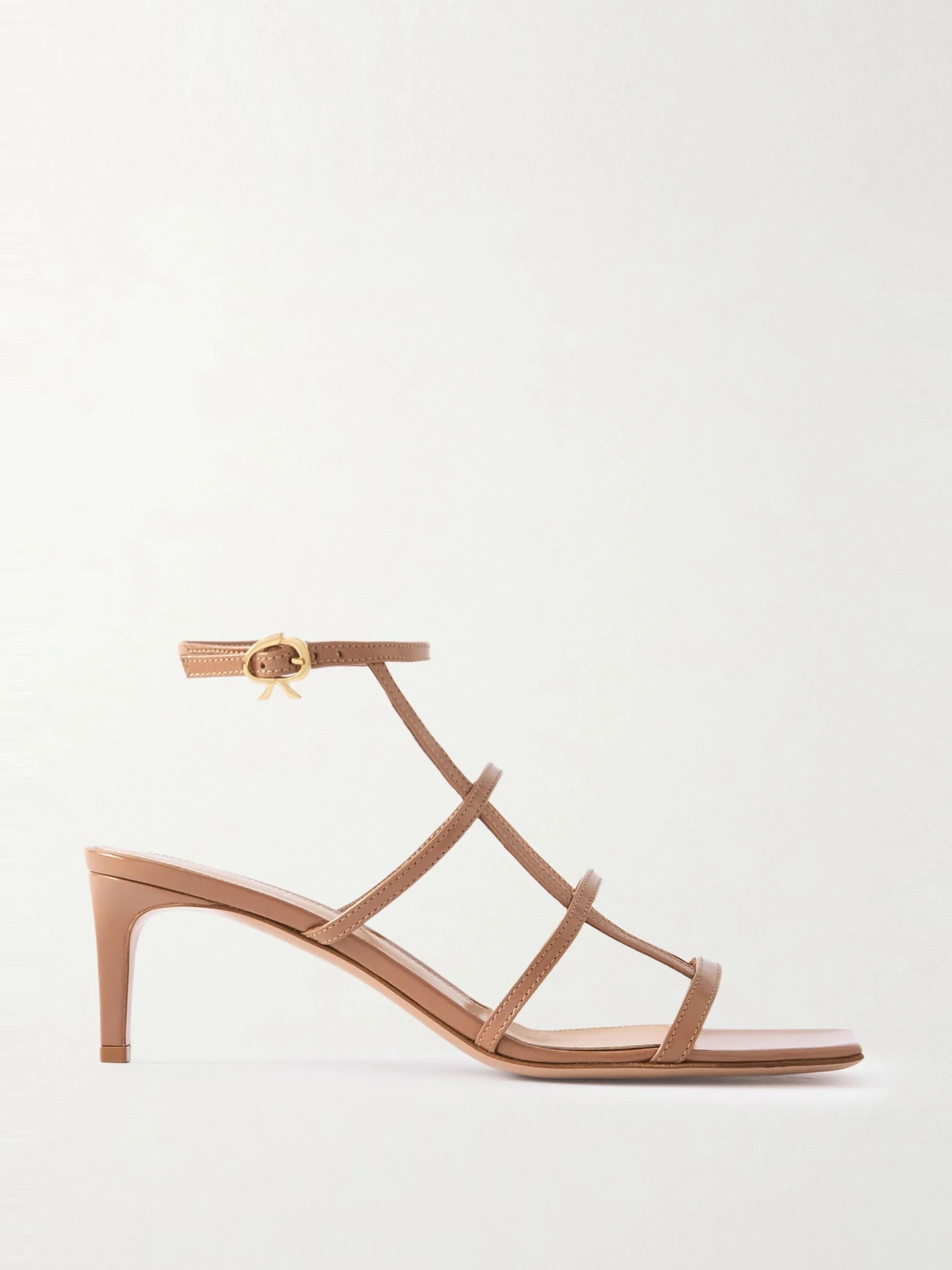 55 glossed-leather sandals