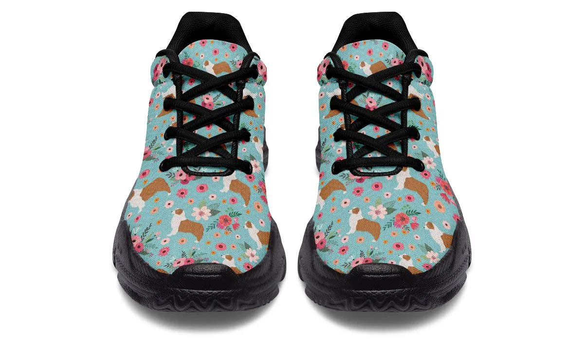 Australian Shepherd Flower Chunky Sneakers