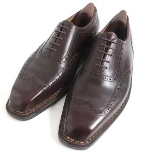 Berluti Leather Wingtip Dress Shoes Brown