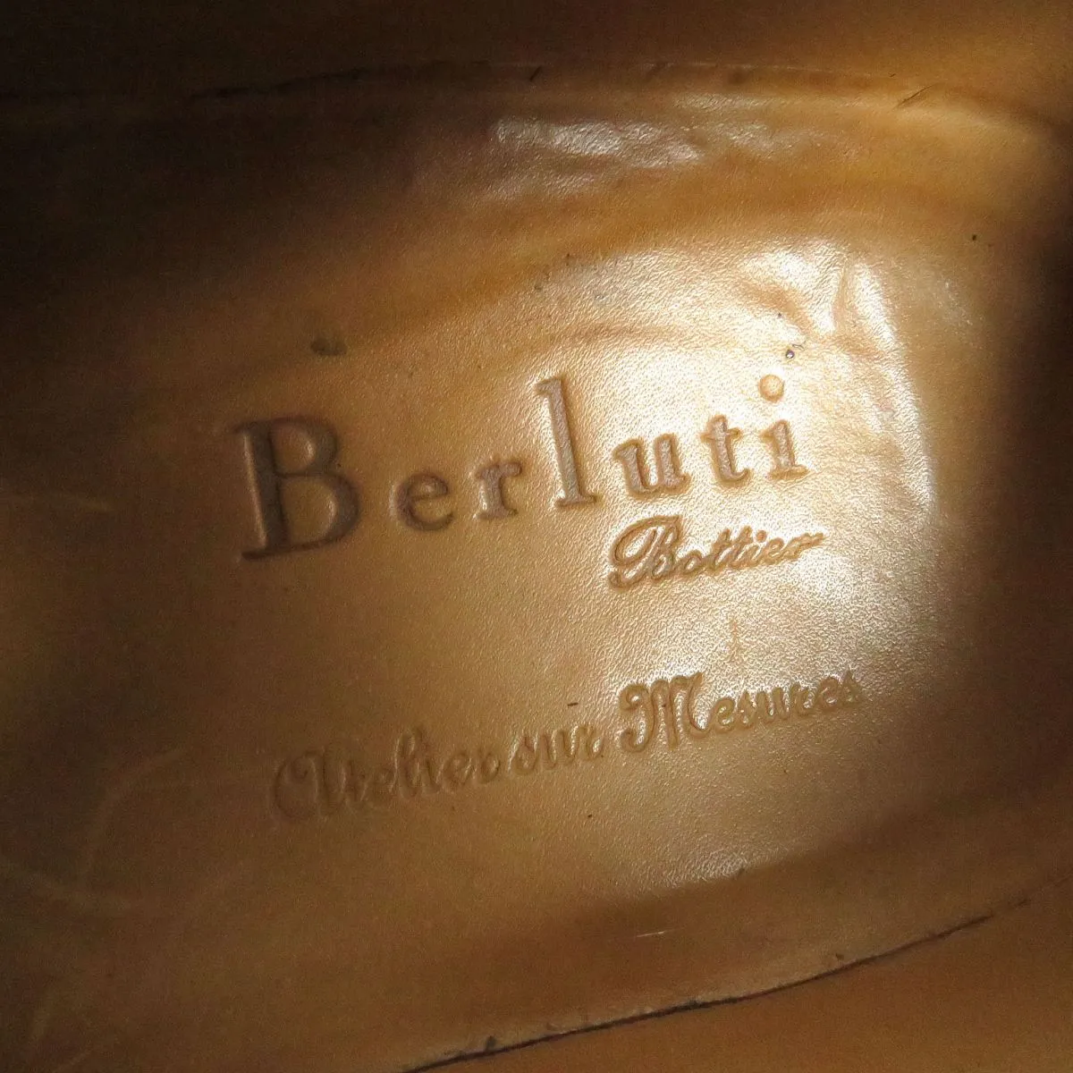 Berluti Leather Wingtip Square Toe Shoes