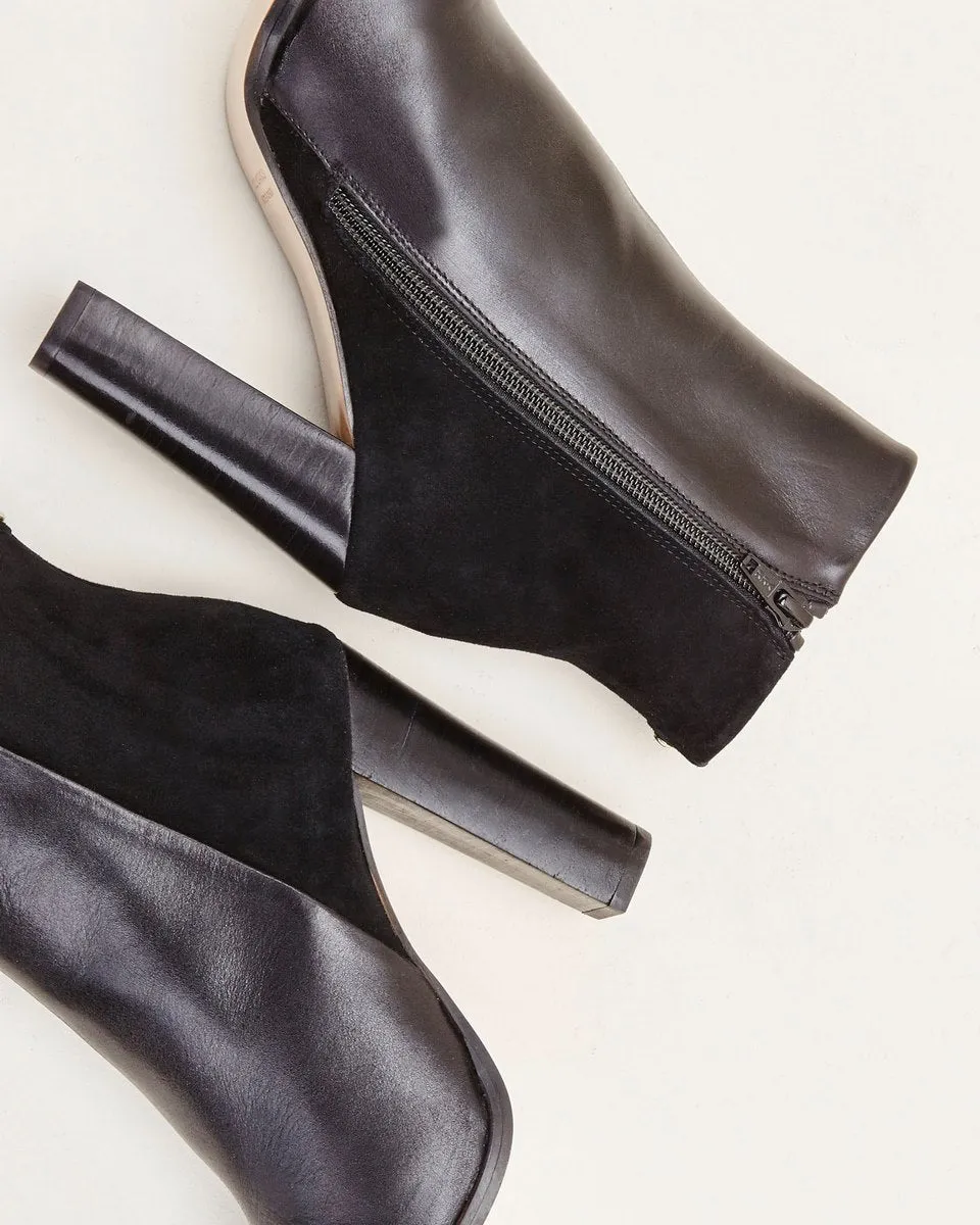 Bottines En Cuir De Veau Cecillia - Noir