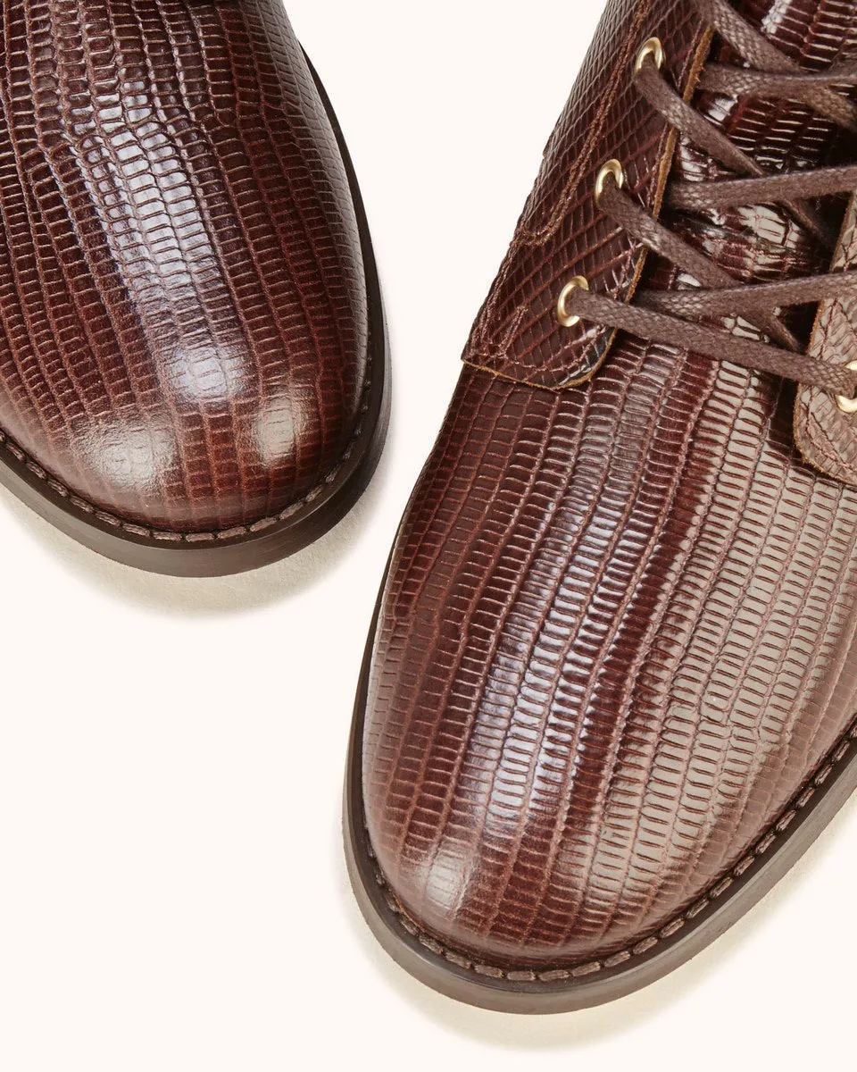 Bottines En Cuir Fibi - Marron