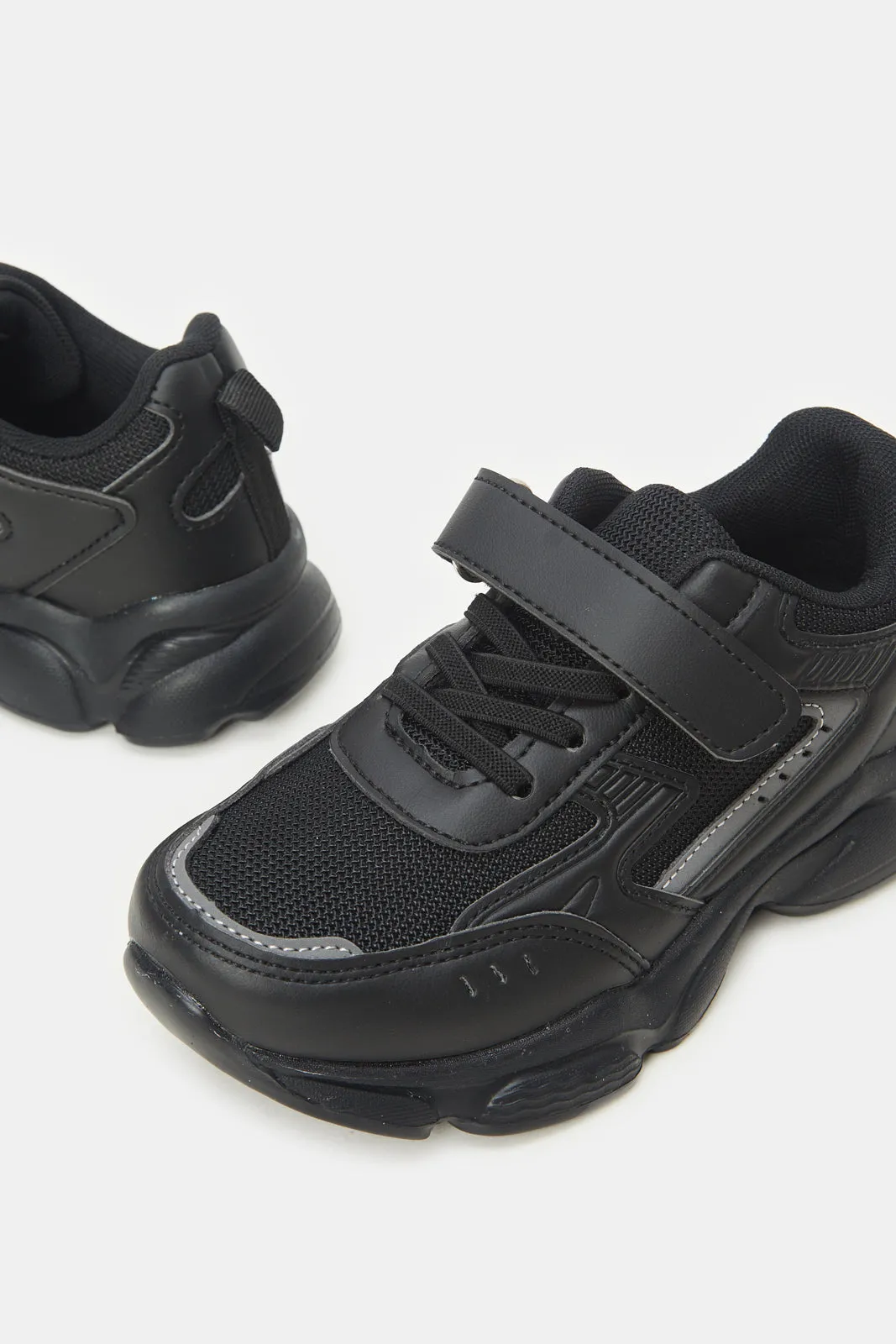 Boys Black Chunky Sneakers