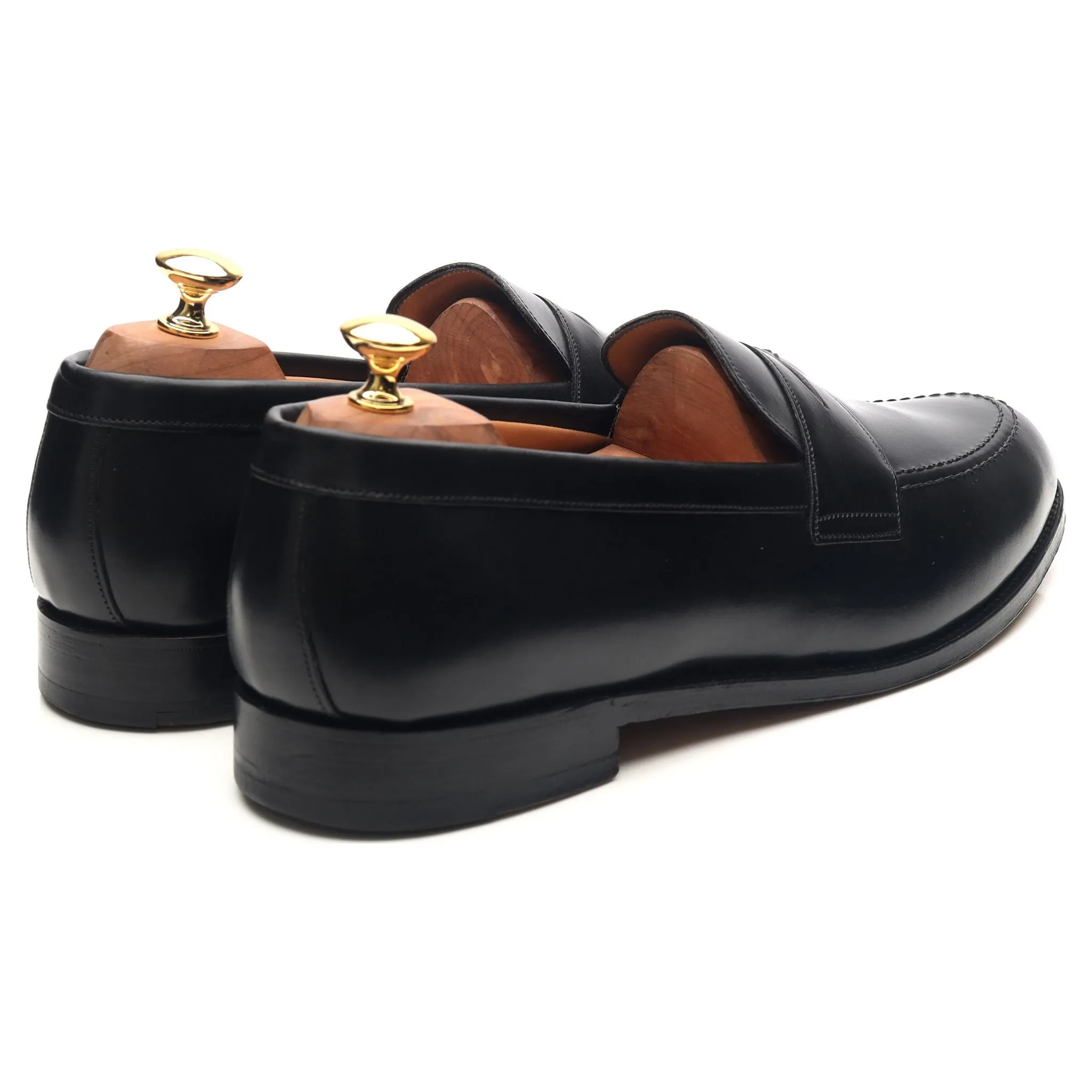 'Cannon' Black Leather Loafers UK 10 F