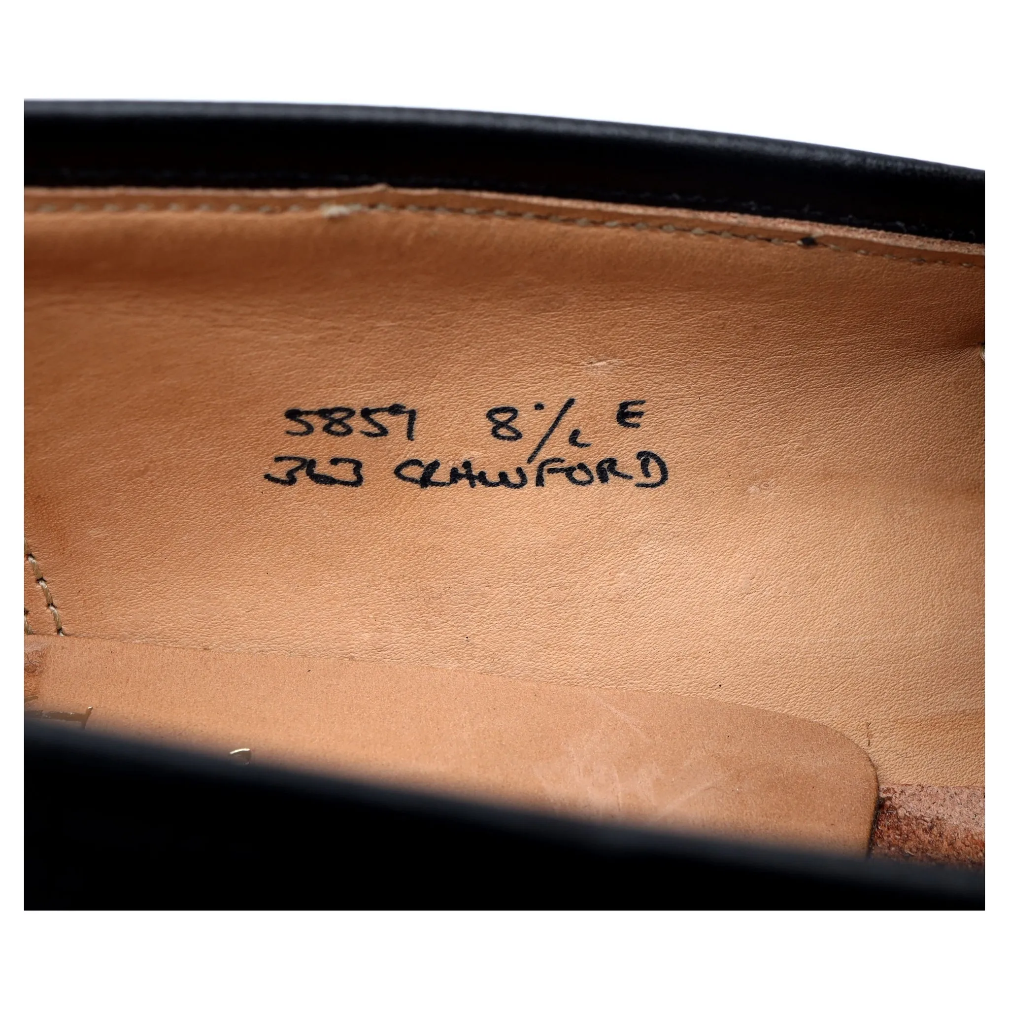 'Crawford' Black Leather Loafers UK 8.5 E