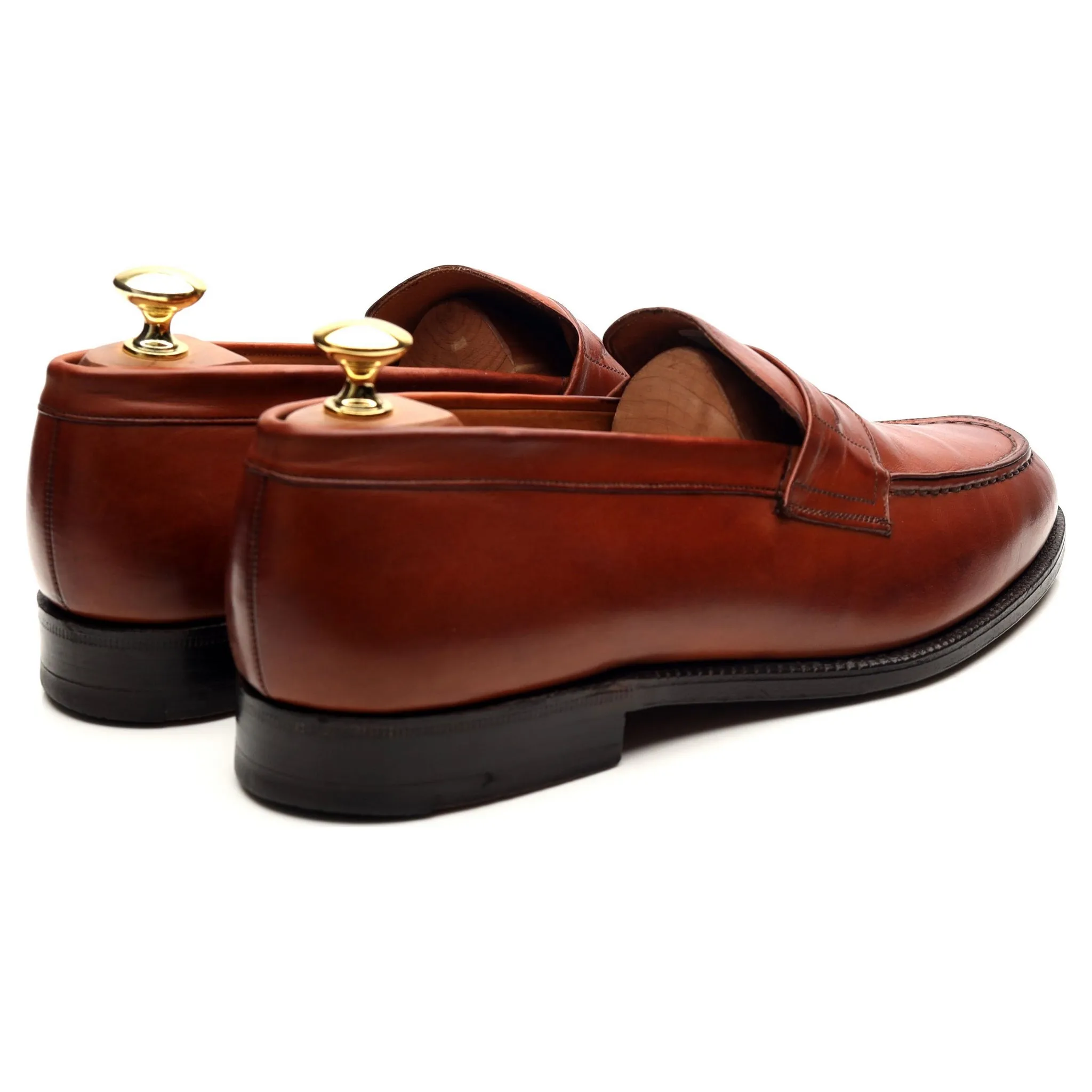 'Darwin' Tan Brown Leather Loafers UK 8.5 F