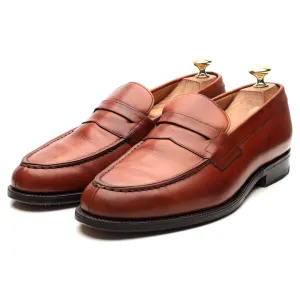 'Darwin' Tan Brown Leather Loafers UK 8.5 F