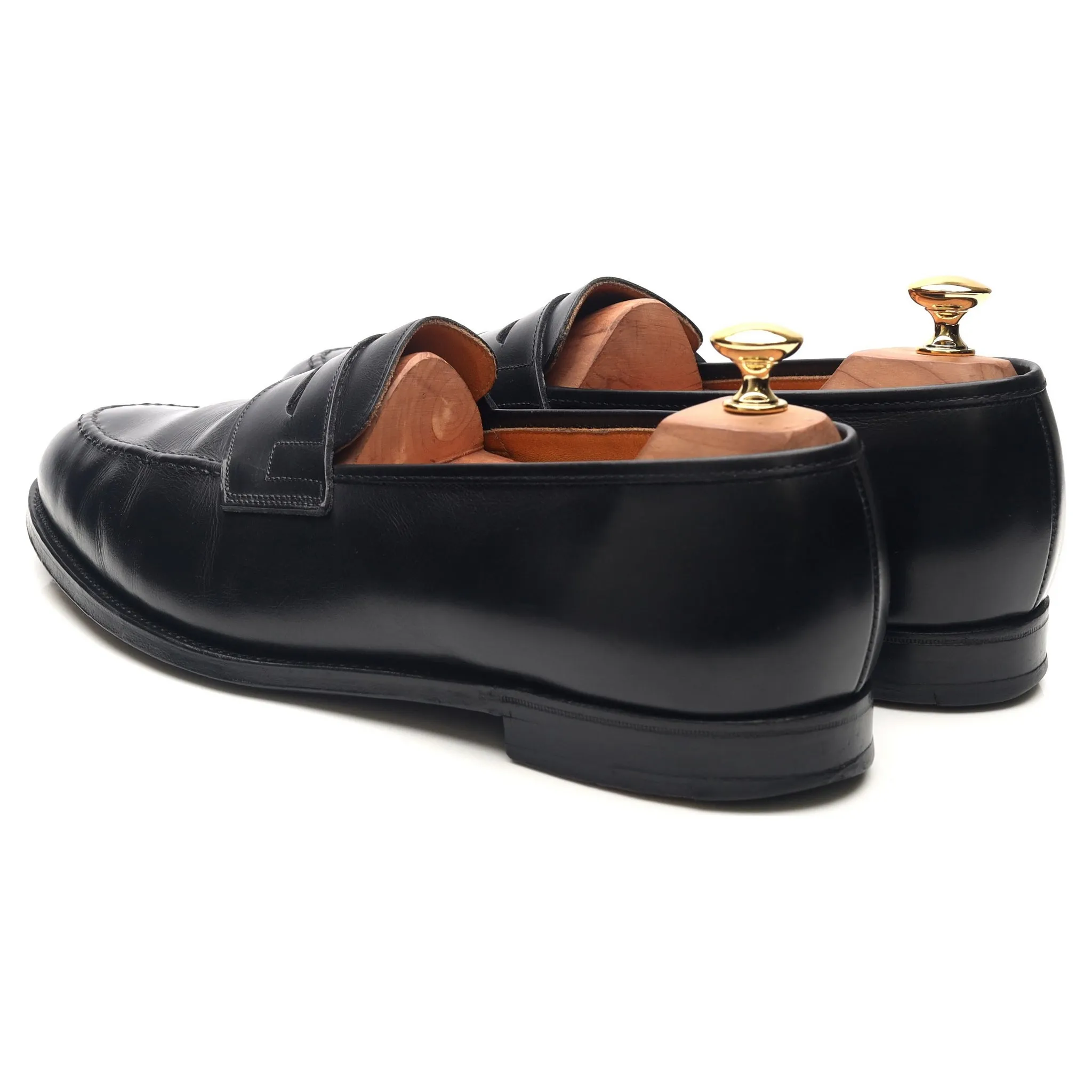 'Eaton' Black Leather Loafers UK 10.5 E