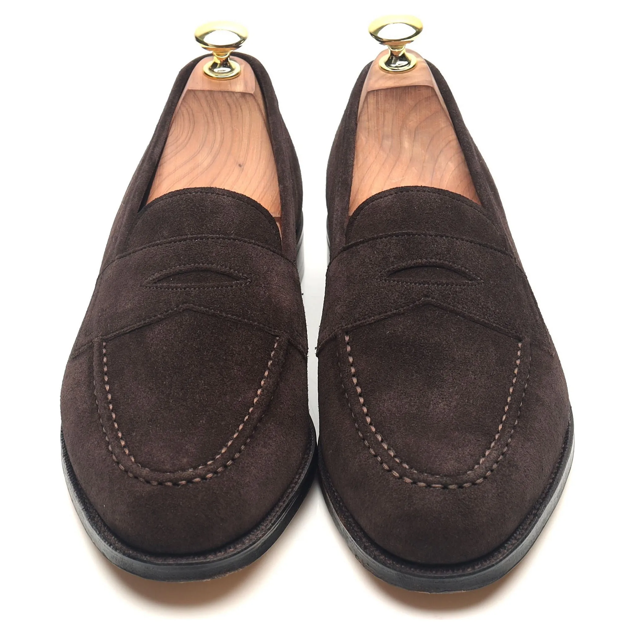 'Ebury' Dark Brown Suede Loafers UK 7.5 F