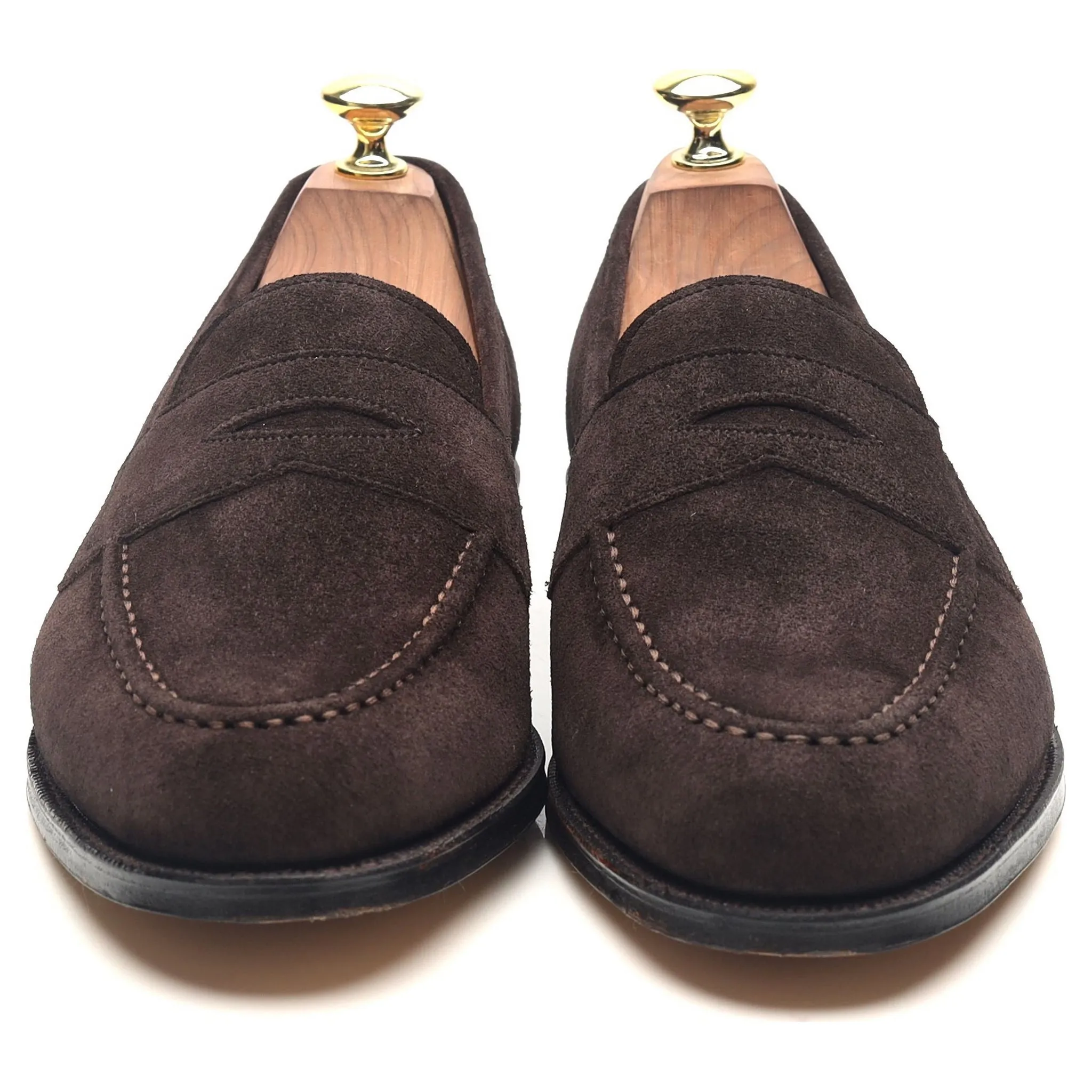 'Ebury' Dark Brown Suede Loafers UK 7.5 F