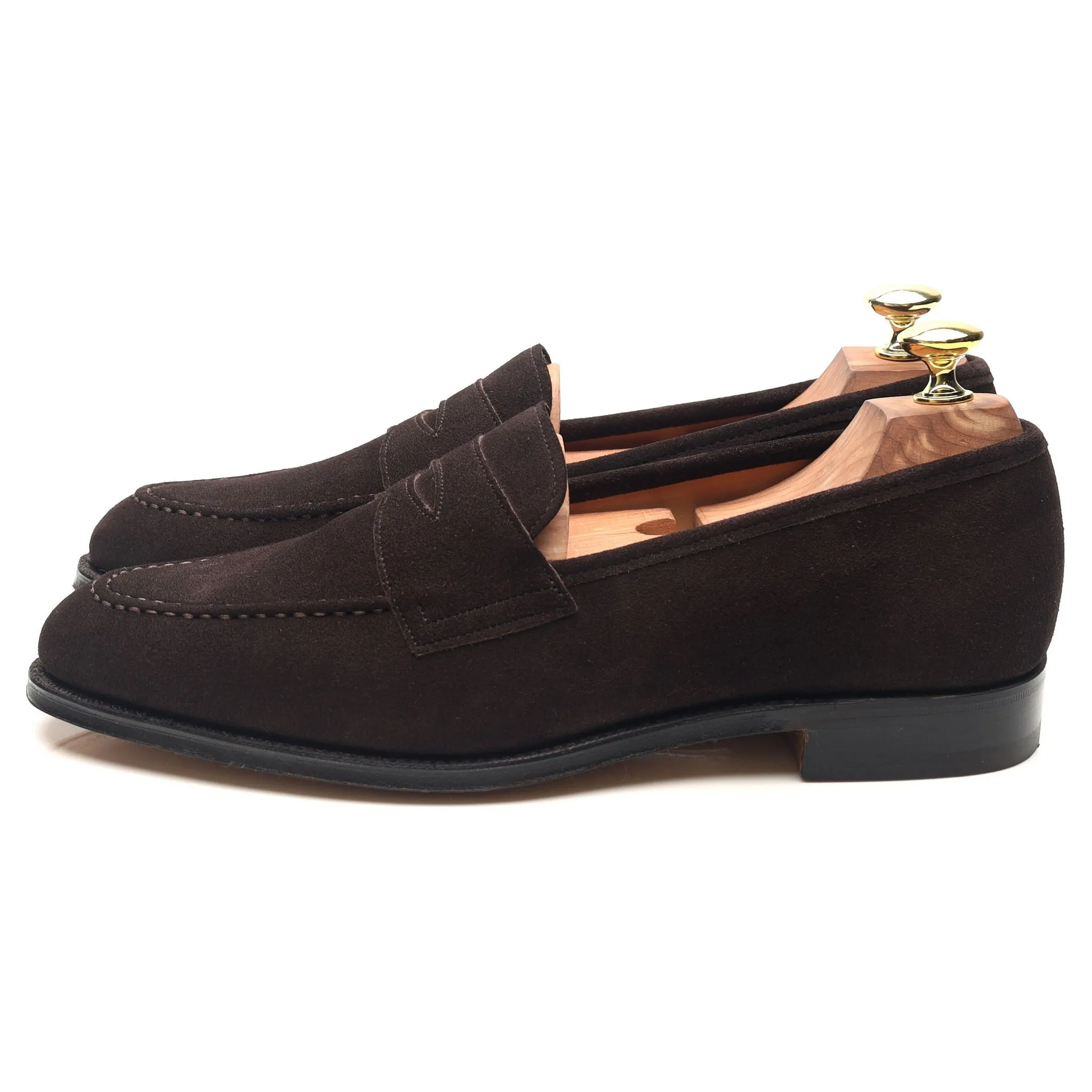 'Ebury' Dark Brown Suede Loafers UK 7.5 F