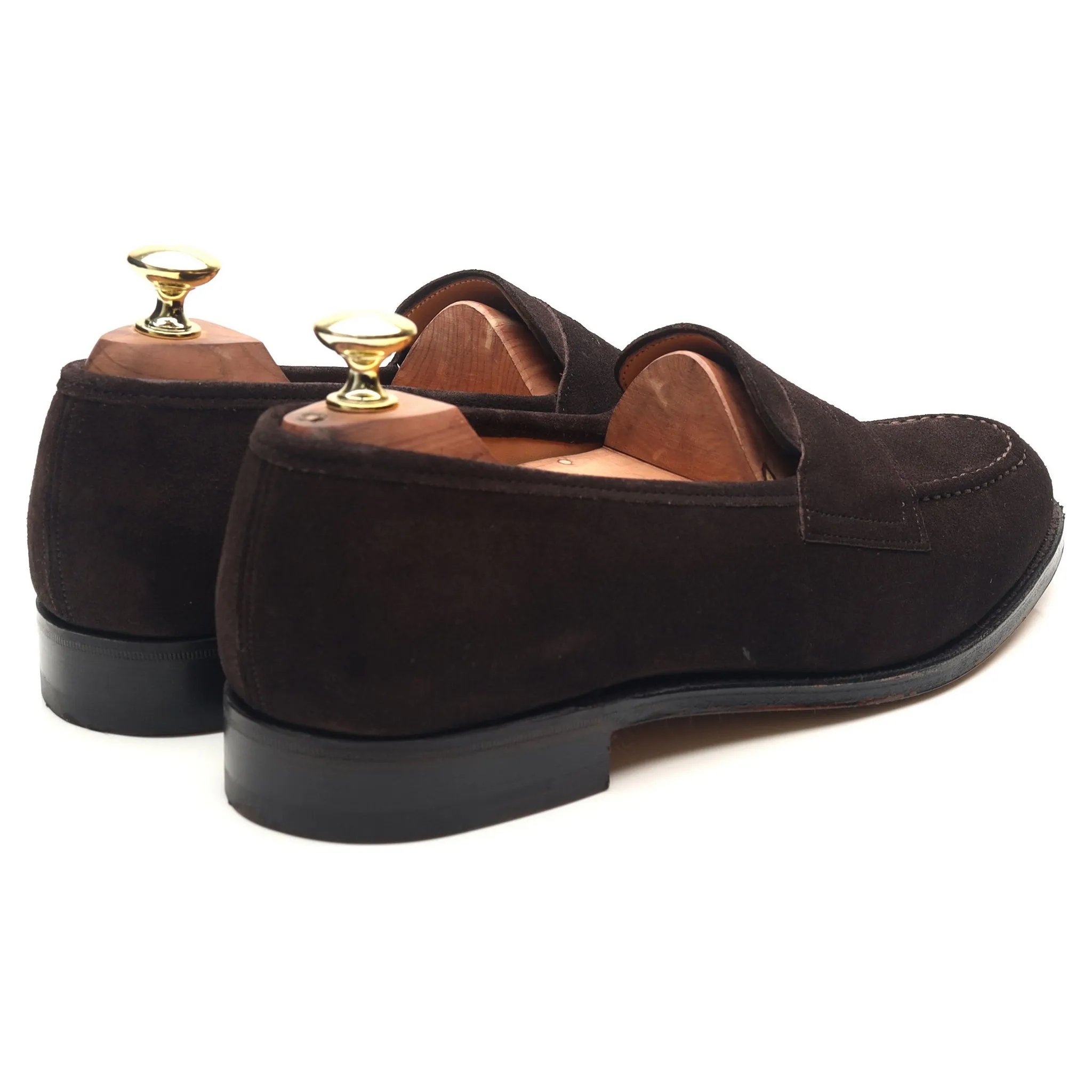 'Ebury' Dark Brown Suede Loafers UK 7.5 F