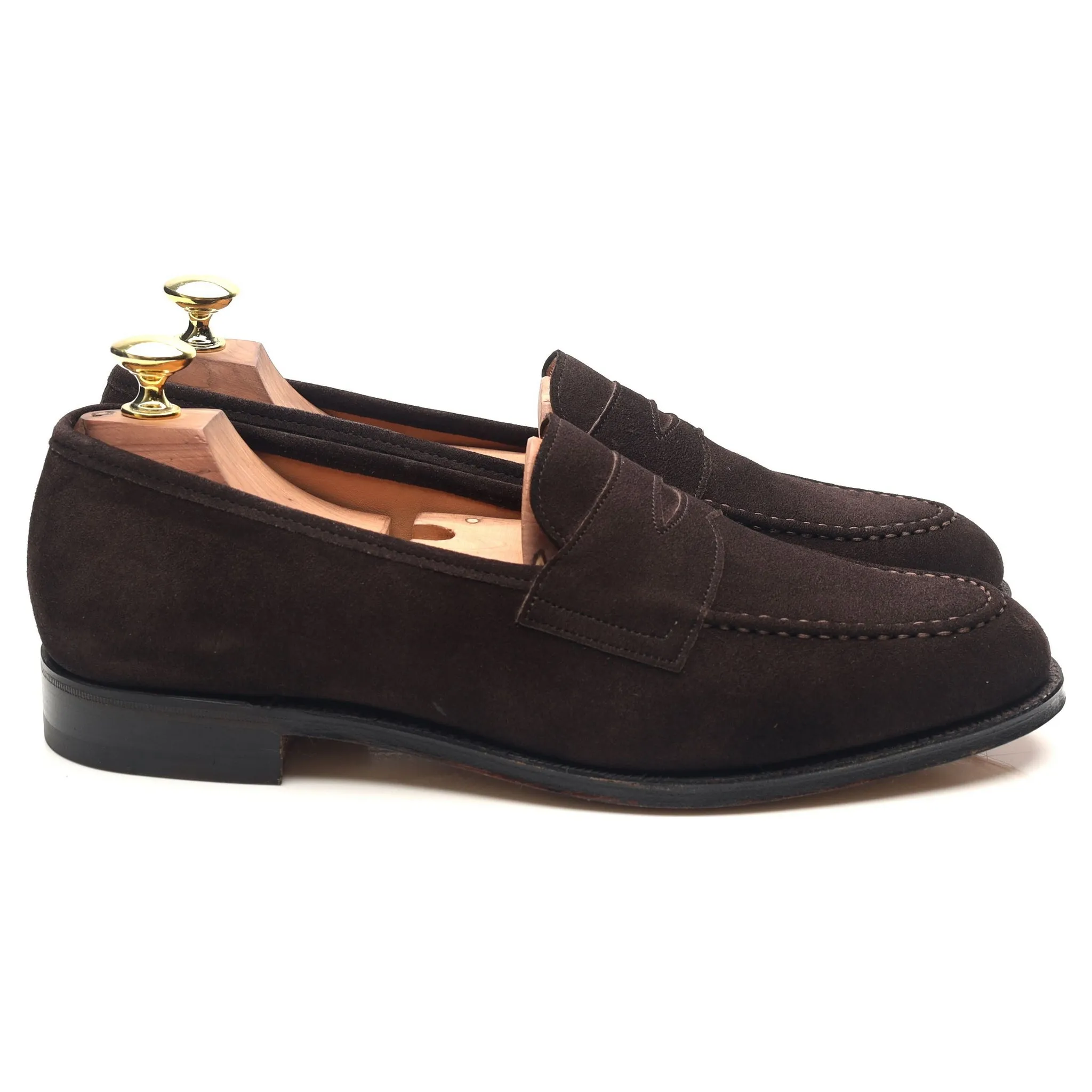 'Ebury' Dark Brown Suede Loafers UK 7.5 F