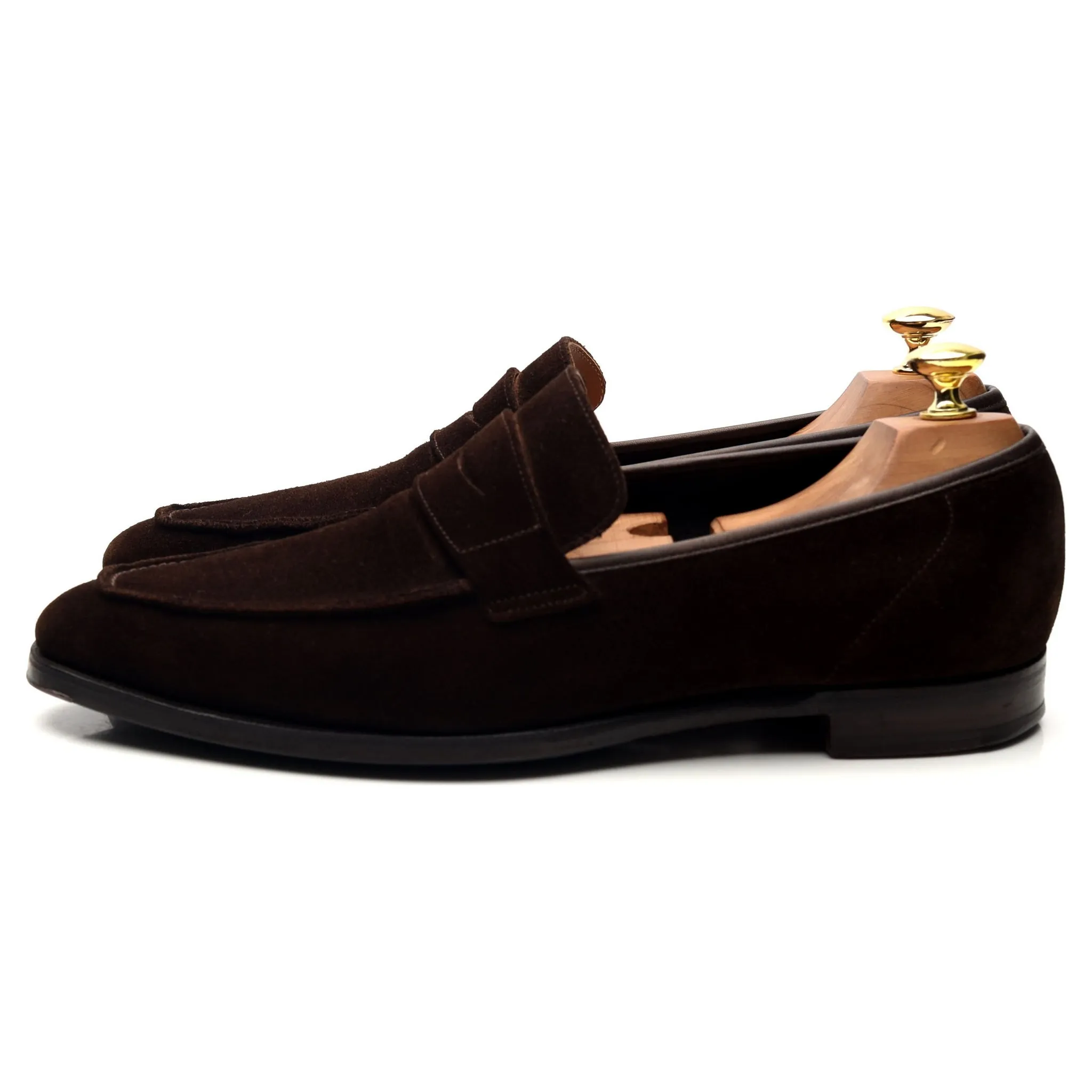 'George' Dark Brown Suede Loafers UK 8 E