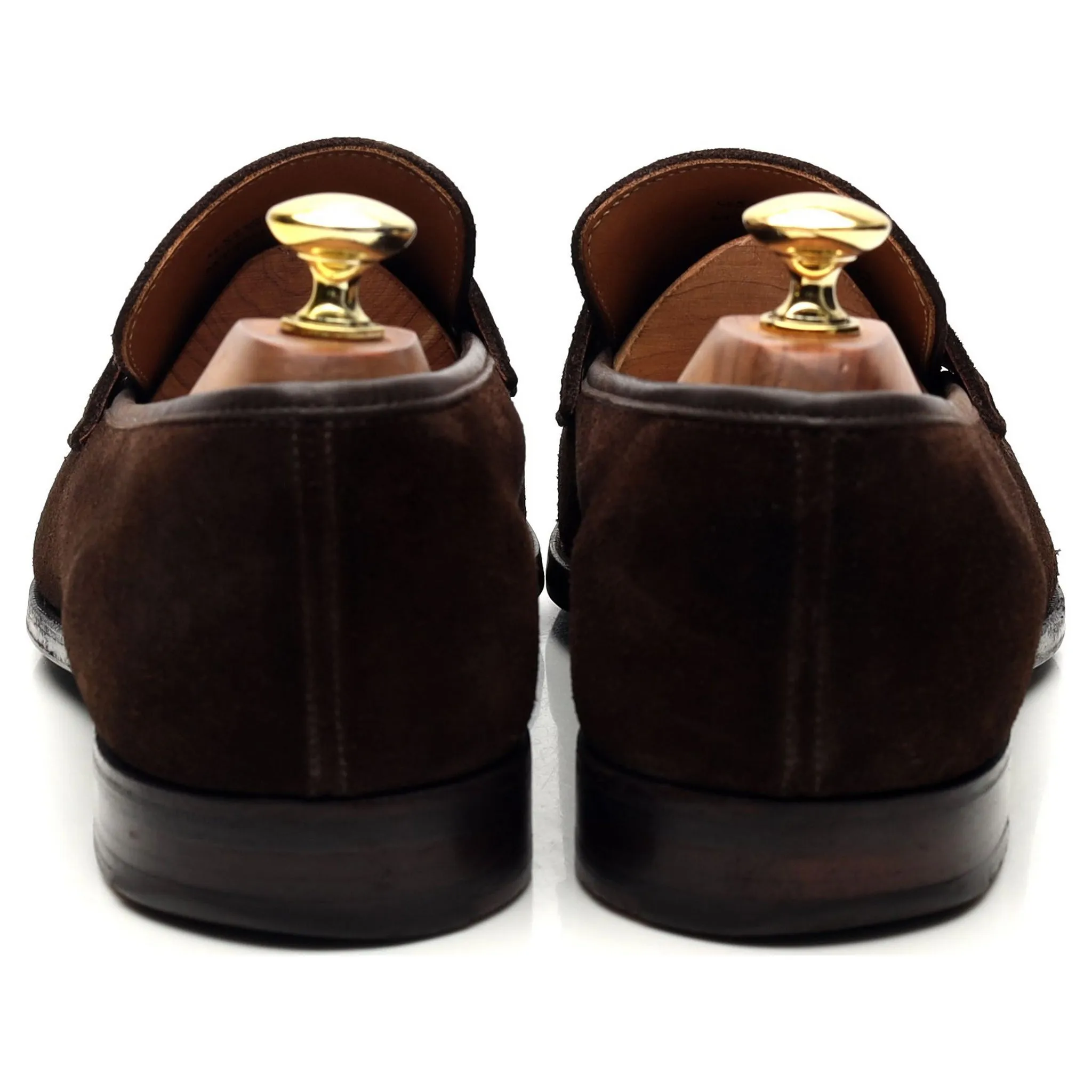 'George' Dark Brown Suede Loafers UK 8 E