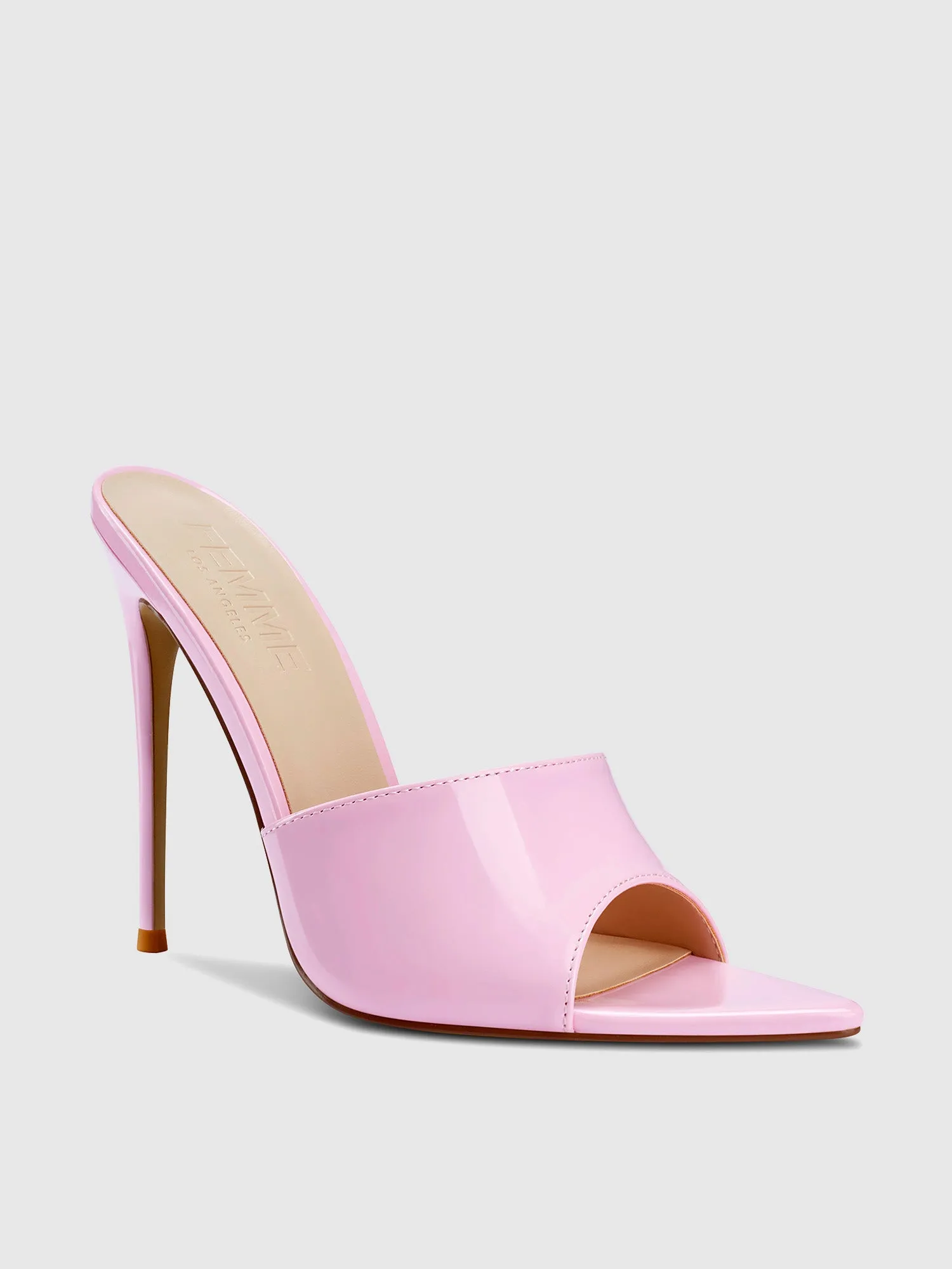 Gianni Patent Mule - Barbie Pink