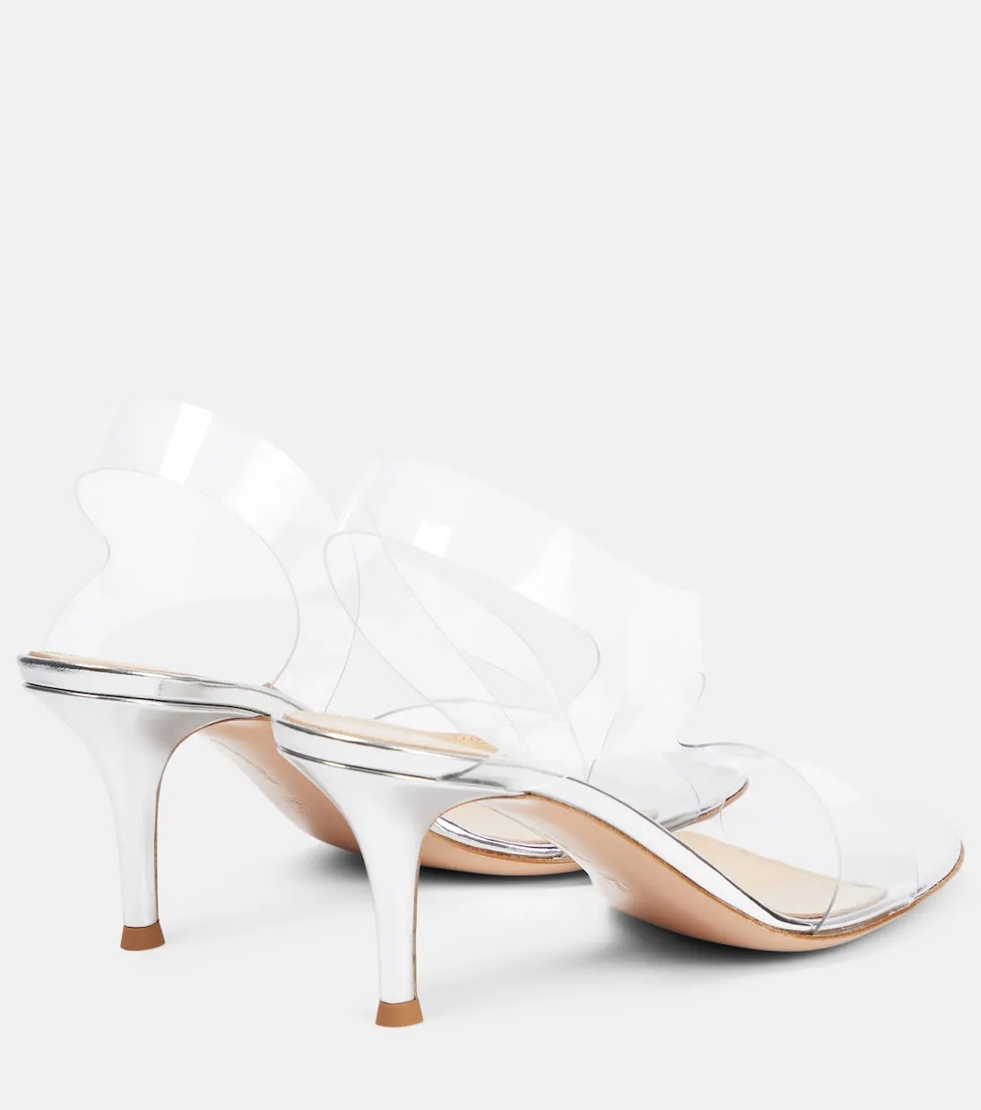 Gianvito Rossi metropolis sandals with plexiglass straps, silver