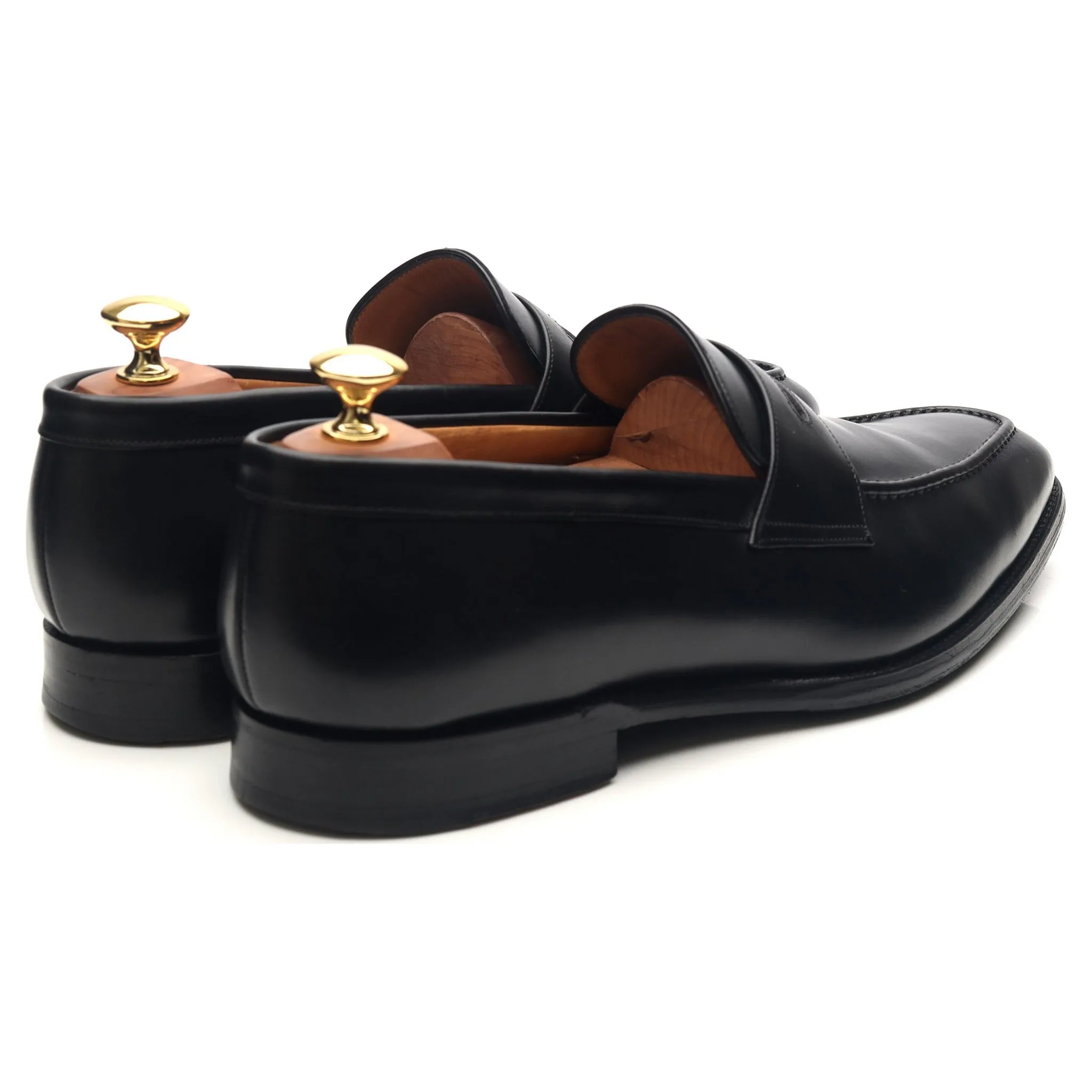 Gieves & Hawkes Black Leather Loafers UK 9.5 F