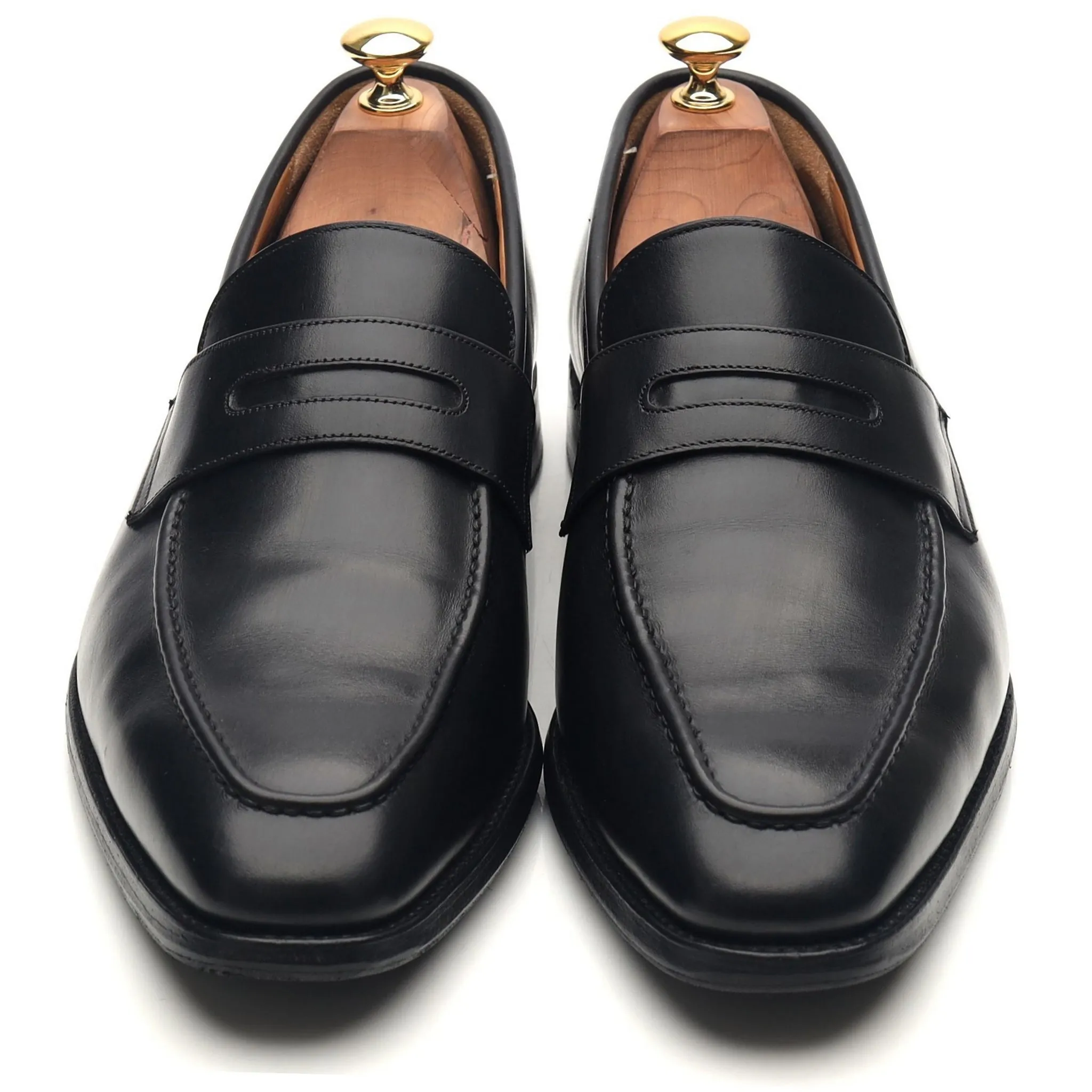 Gieves & Hawkes Black Leather Loafers UK 9.5 F