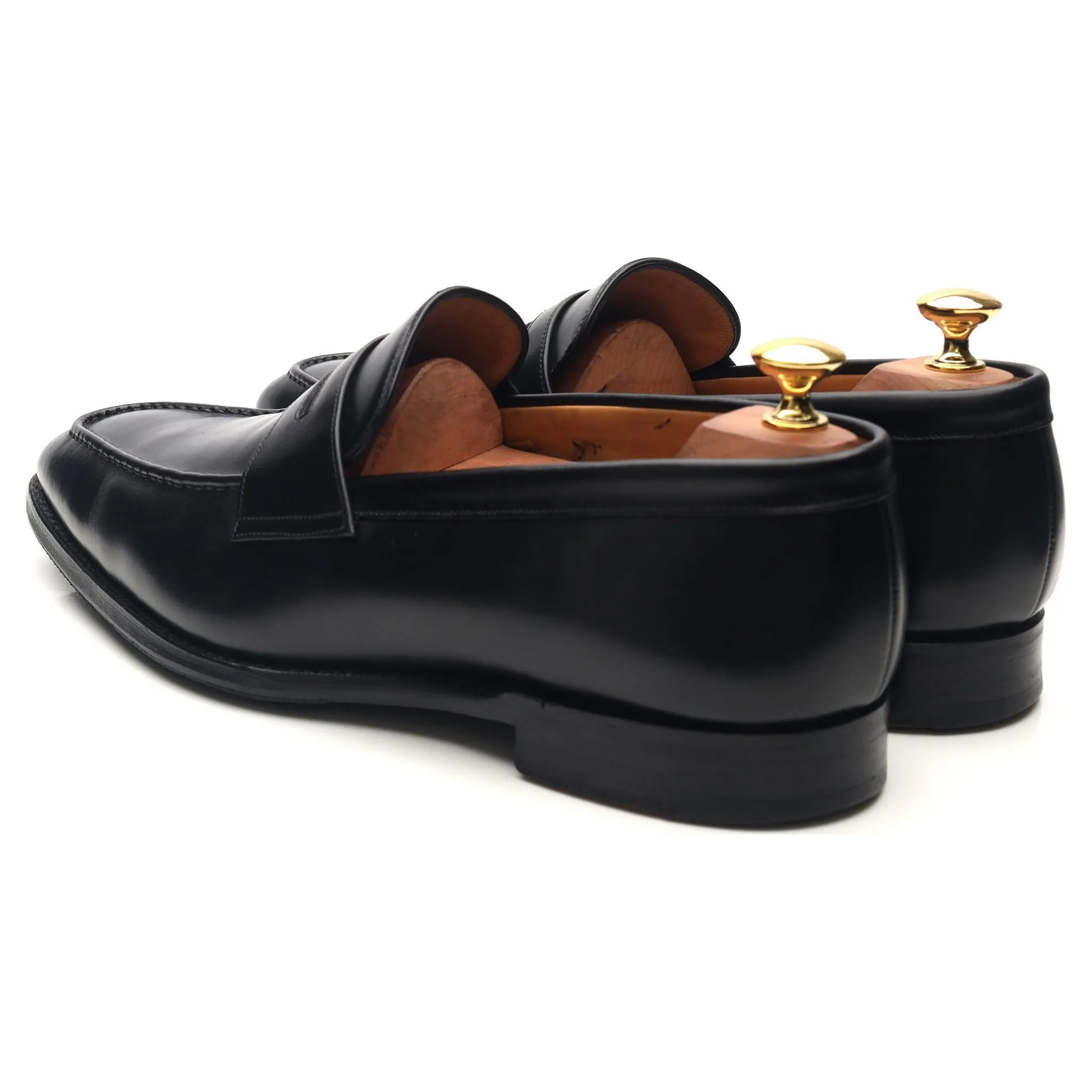 Gieves & Hawkes Black Leather Loafers UK 9.5 F