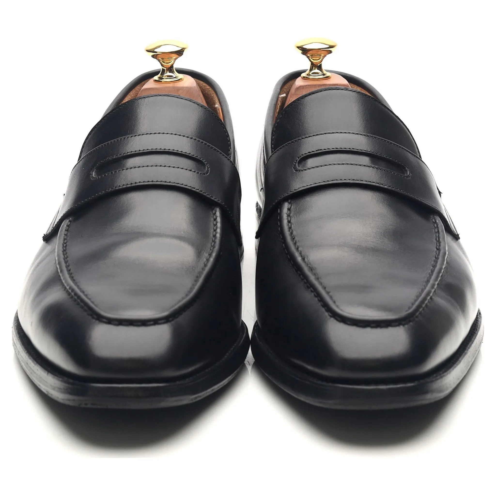 Gieves & Hawkes Black Leather Loafers UK 9.5 F