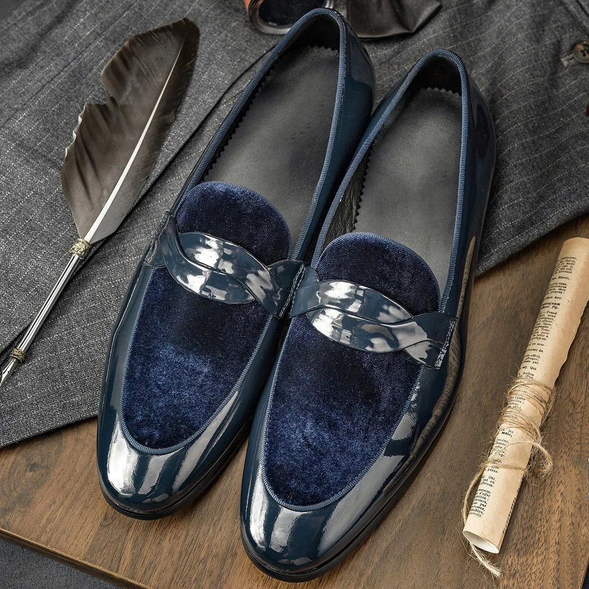 LaceLux Exotic Lace-Up Loafers