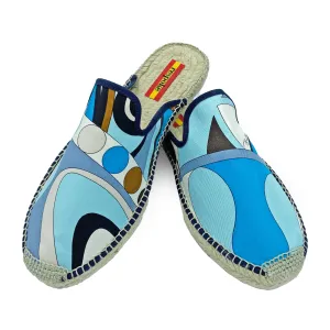 LAUDOMIA Turquoise Mule Espadrilles