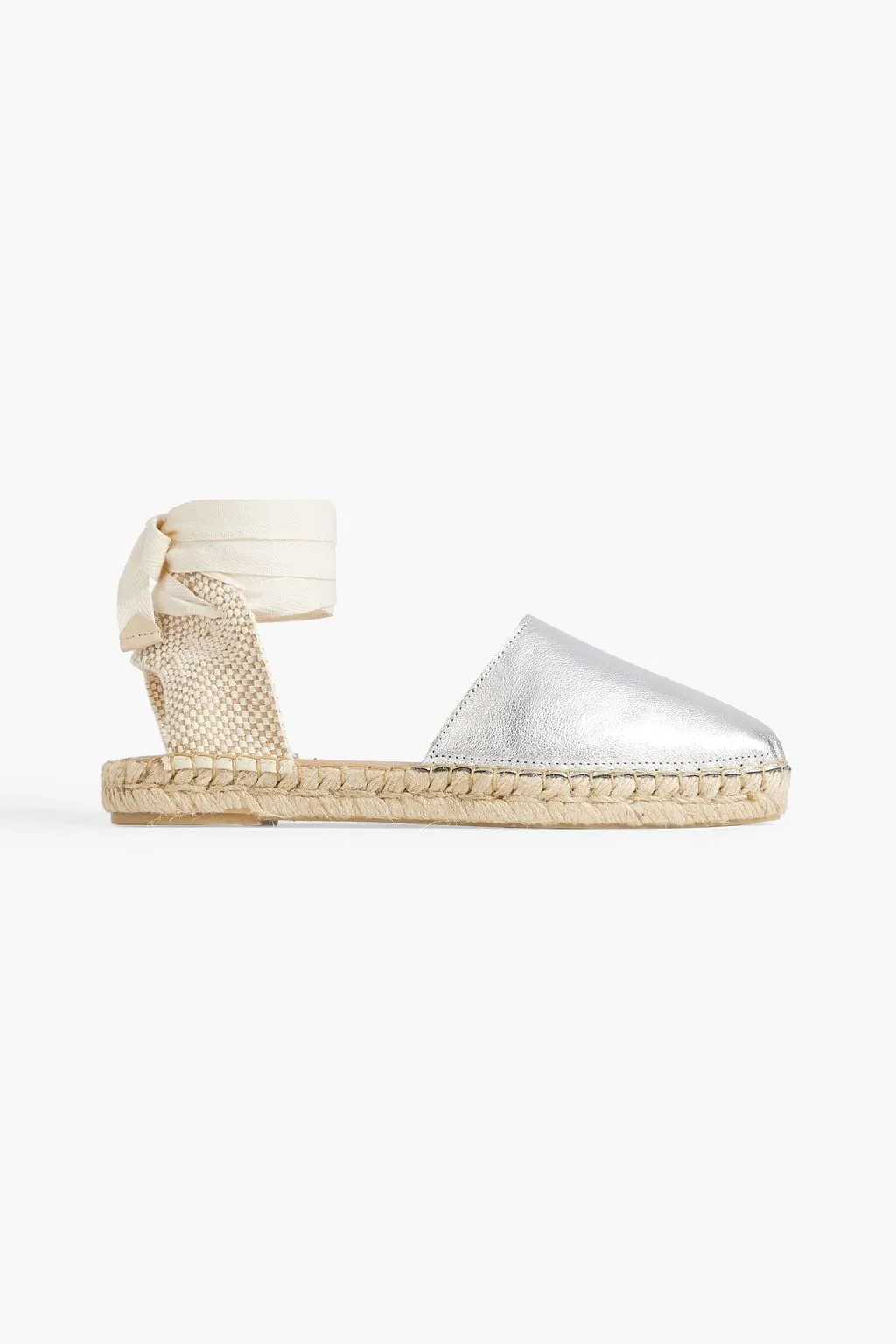 Liana metallic leather espadrilles LAST STUDIO, silver