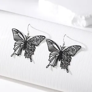 Lightweight Black Butterfly Earrings