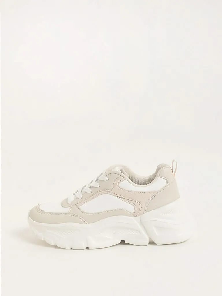 LUNA BLU Off-White Chunky Sneakers