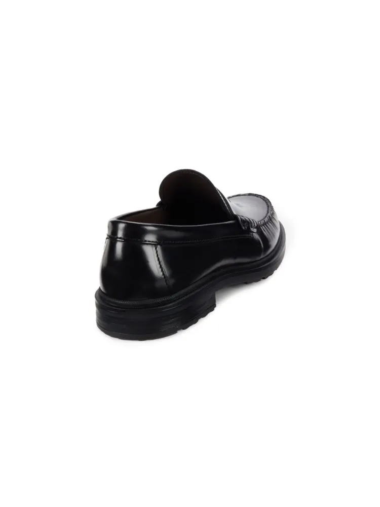 Mello Bruno Magli Leather Penny Loafers, Black