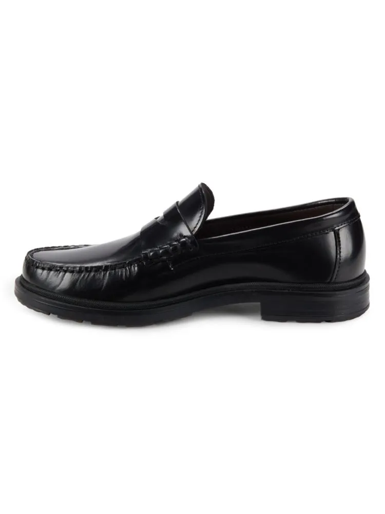 Mello Bruno Magli Leather Penny Loafers, Black