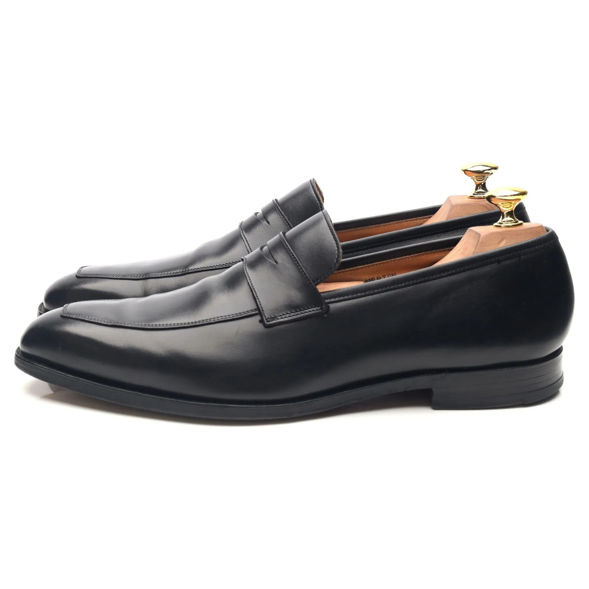 'Merton' Black Leather Loafers UK 8.5 E