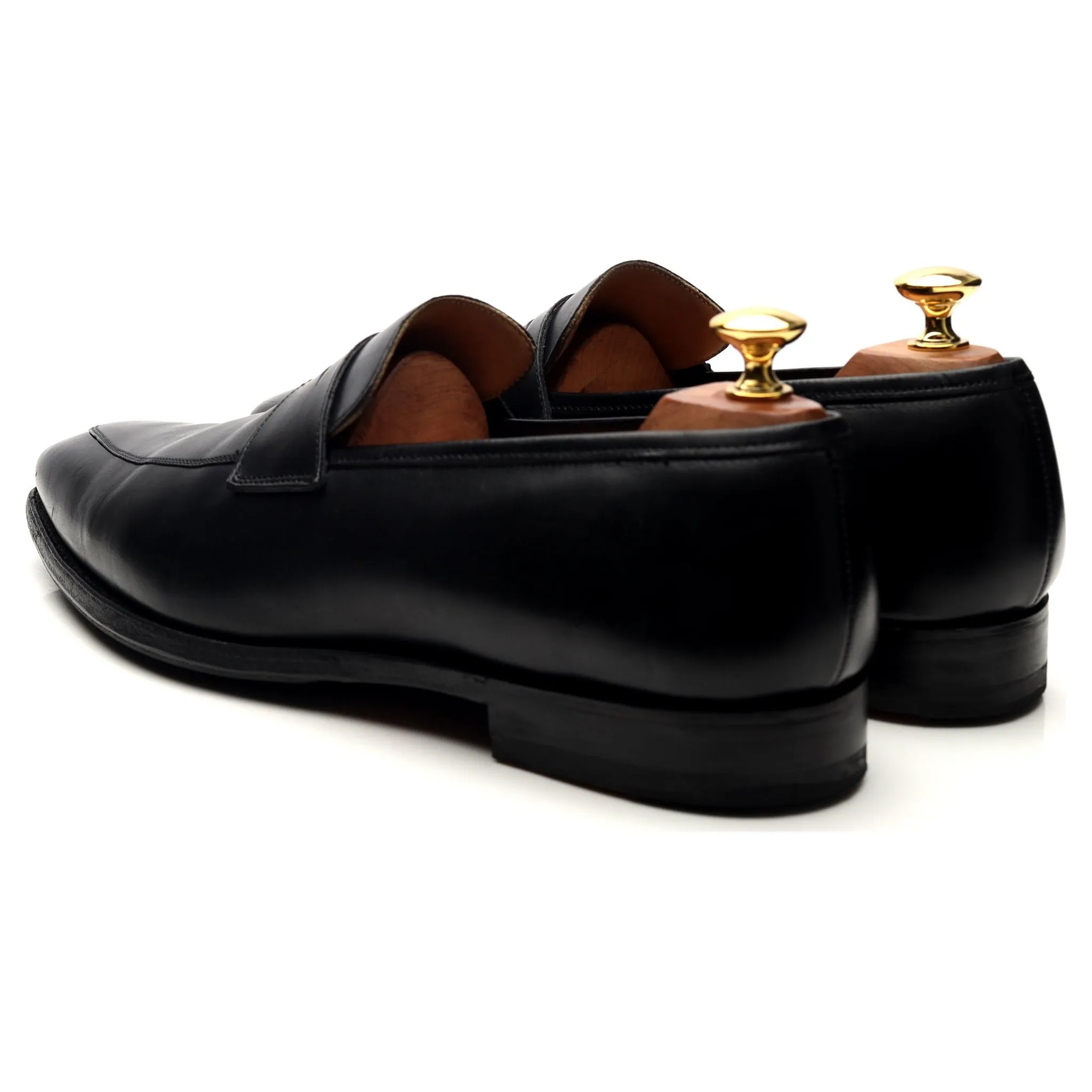 'Merton' Black Leather Loafers UK 9.5 E