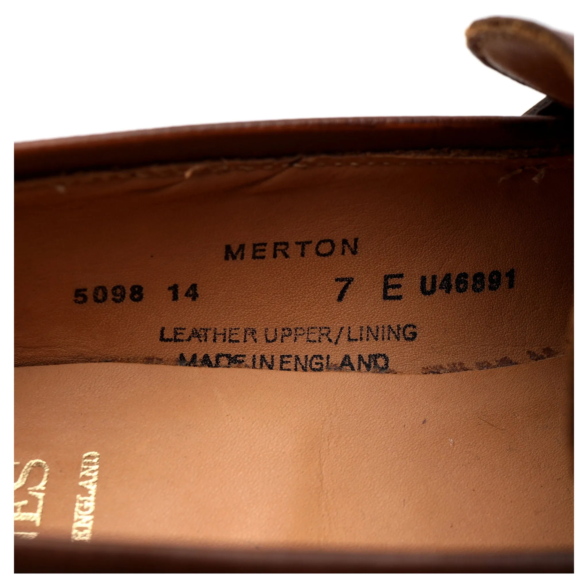 'Merton' Brown Leather Loafers UK 7 E