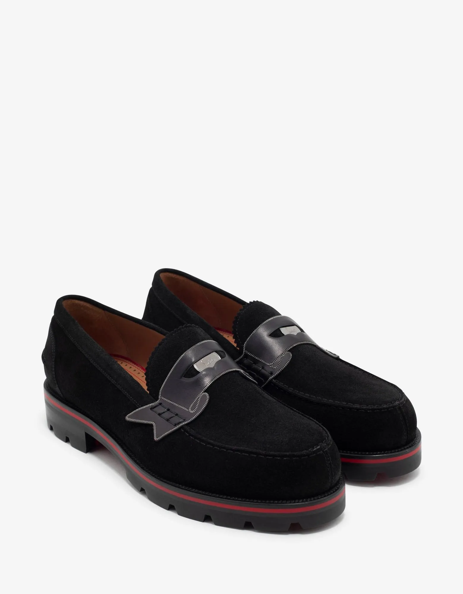 Monocroc Black Crosta Wax Penny Loafers -