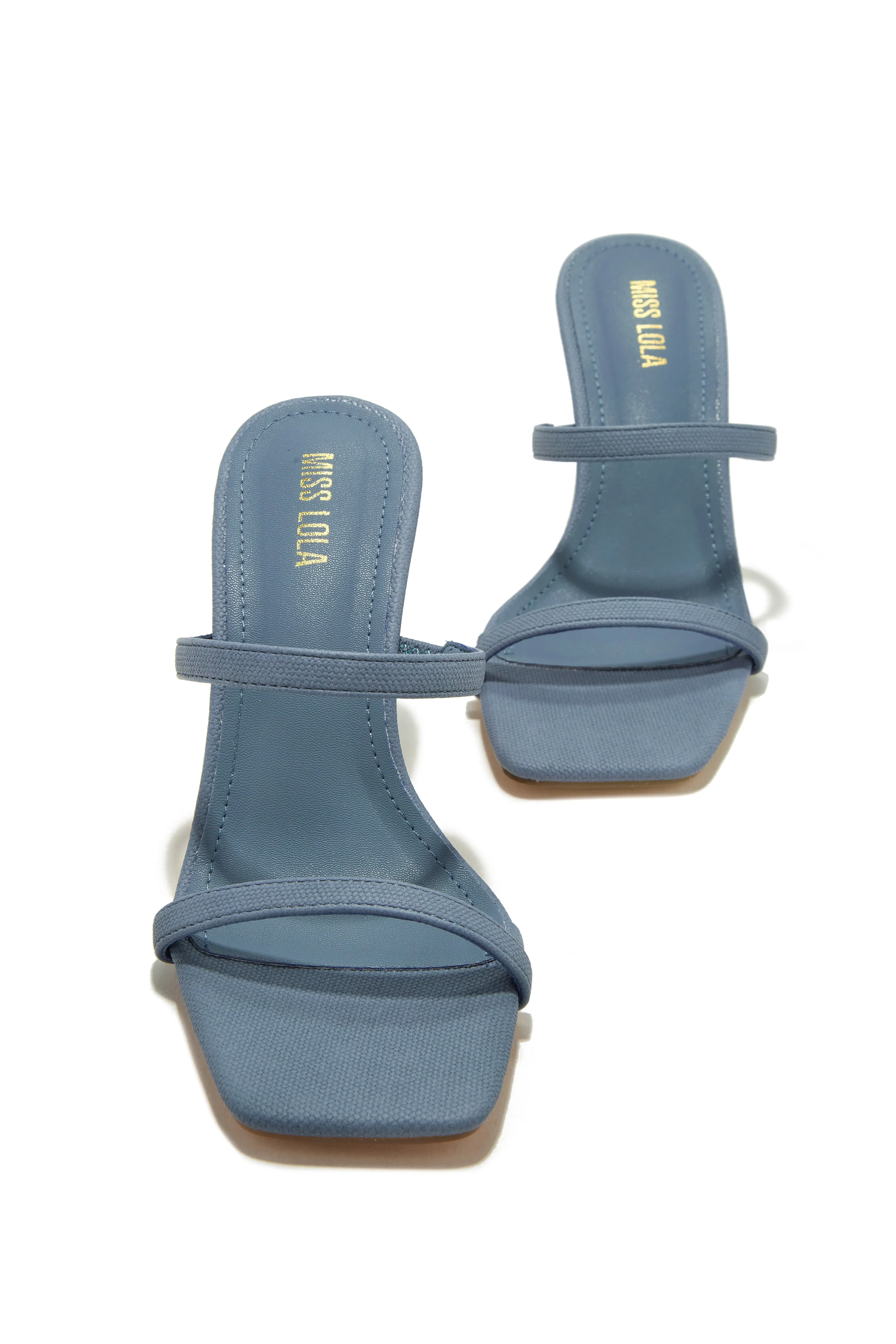 Out Tonight High Heel Mules - Denim