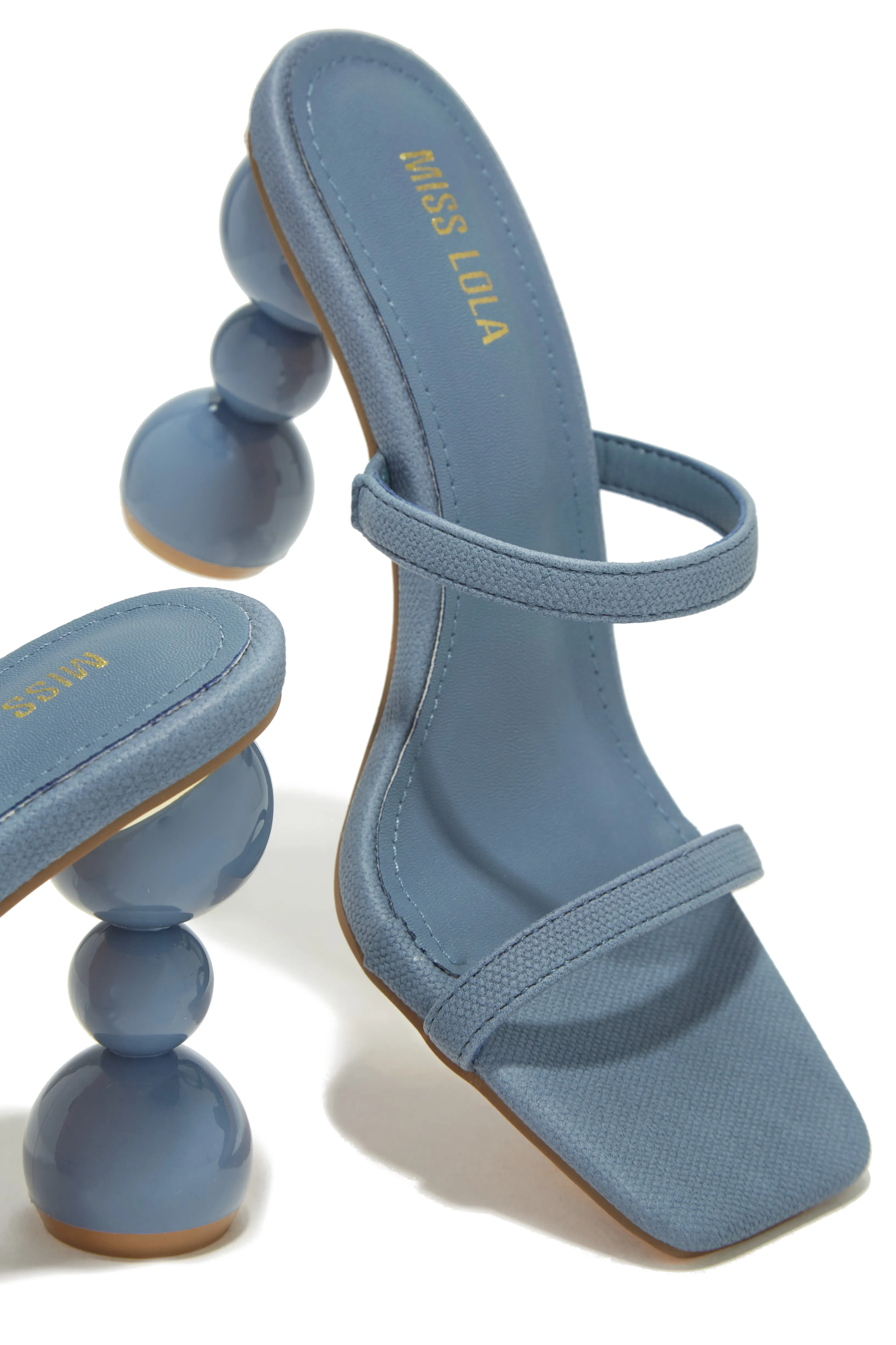 Out Tonight High Heel Mules - Denim