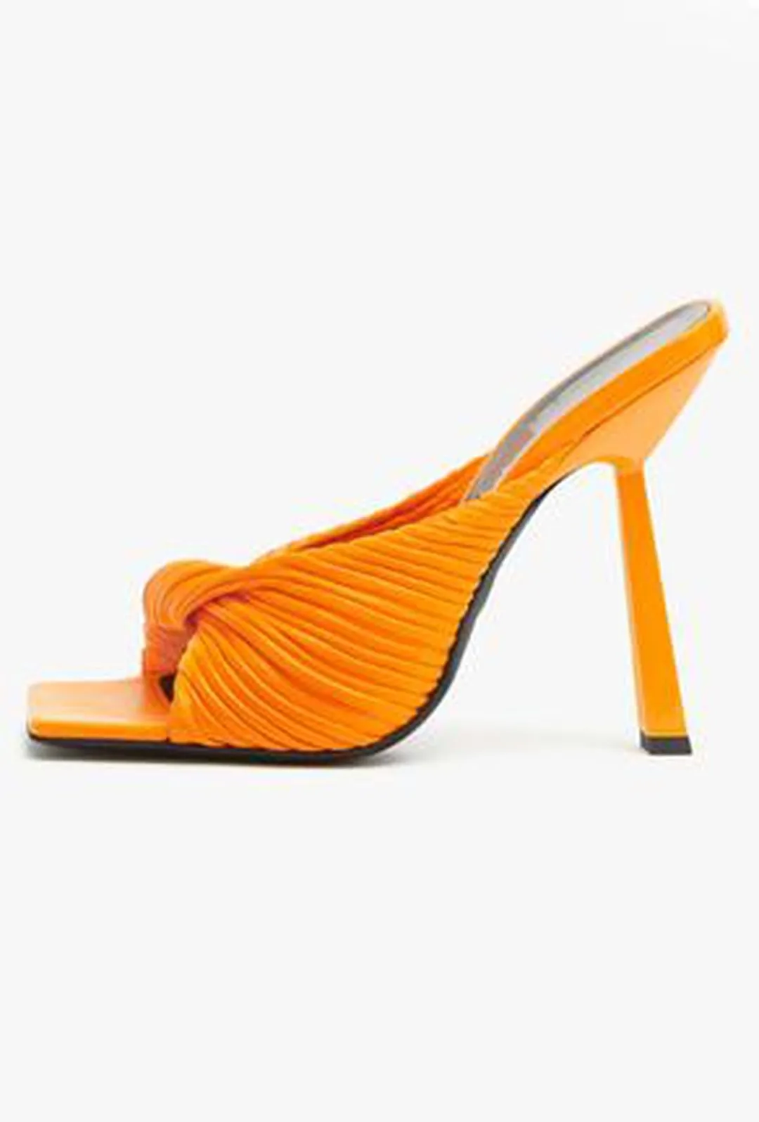 ROMI- PLEATED MULE 2 1/2" HEEL SANDALS