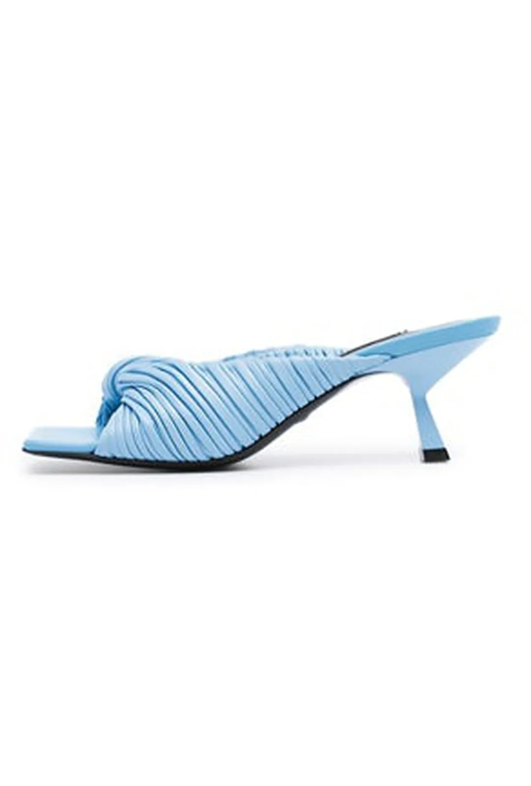 ROMI- PLEATED MULE 2 1/2" HEEL SANDALS