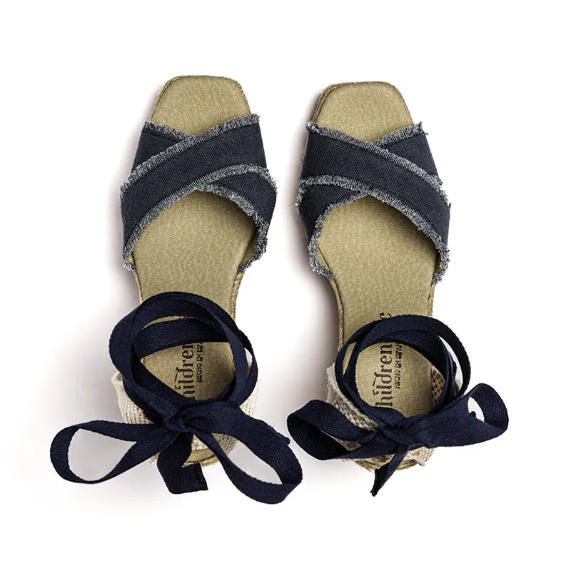 Sandal Espadrille in Navy by childrenchic