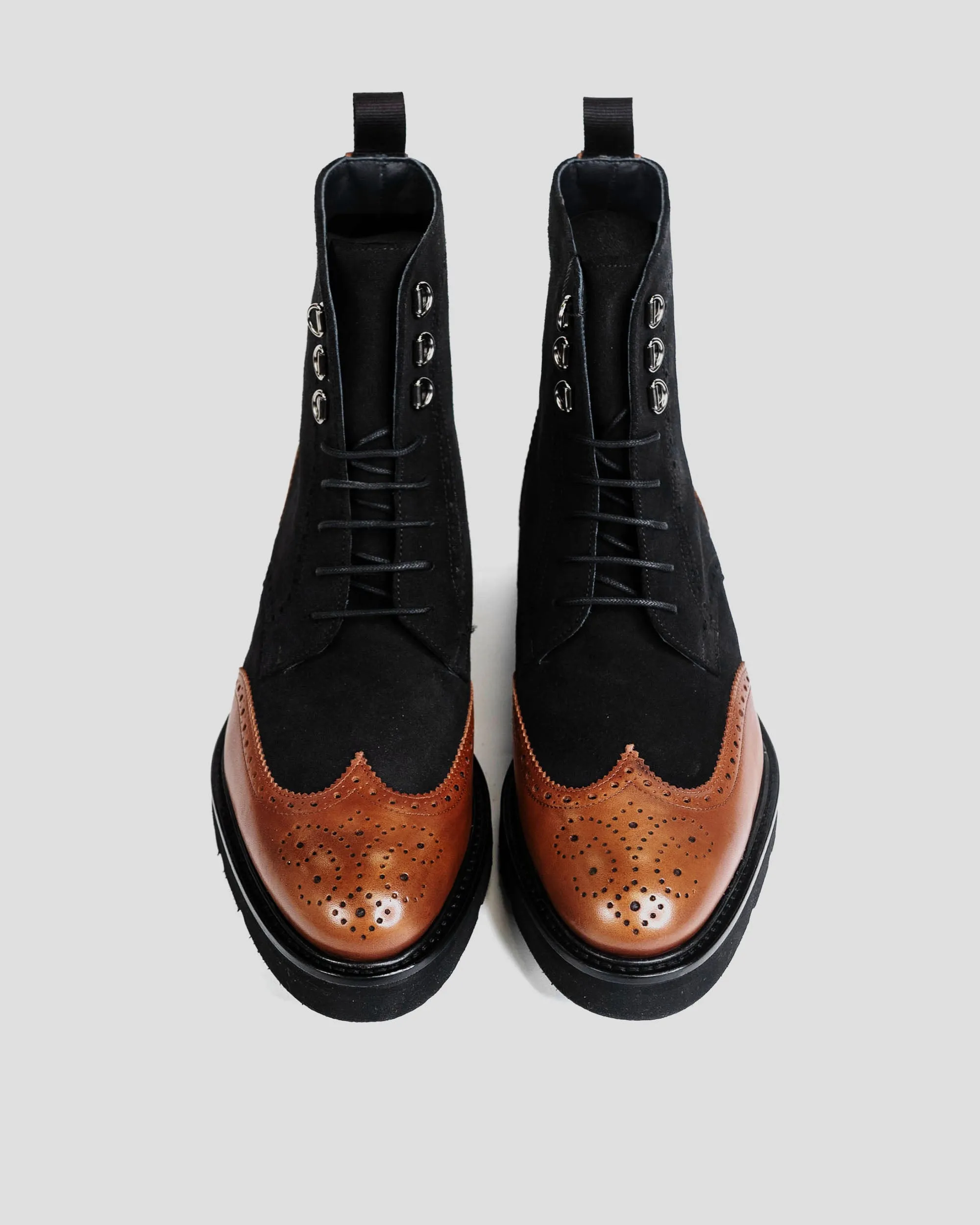 SG Rogue Sport Wingtip Boots V2 – Black   Walnut