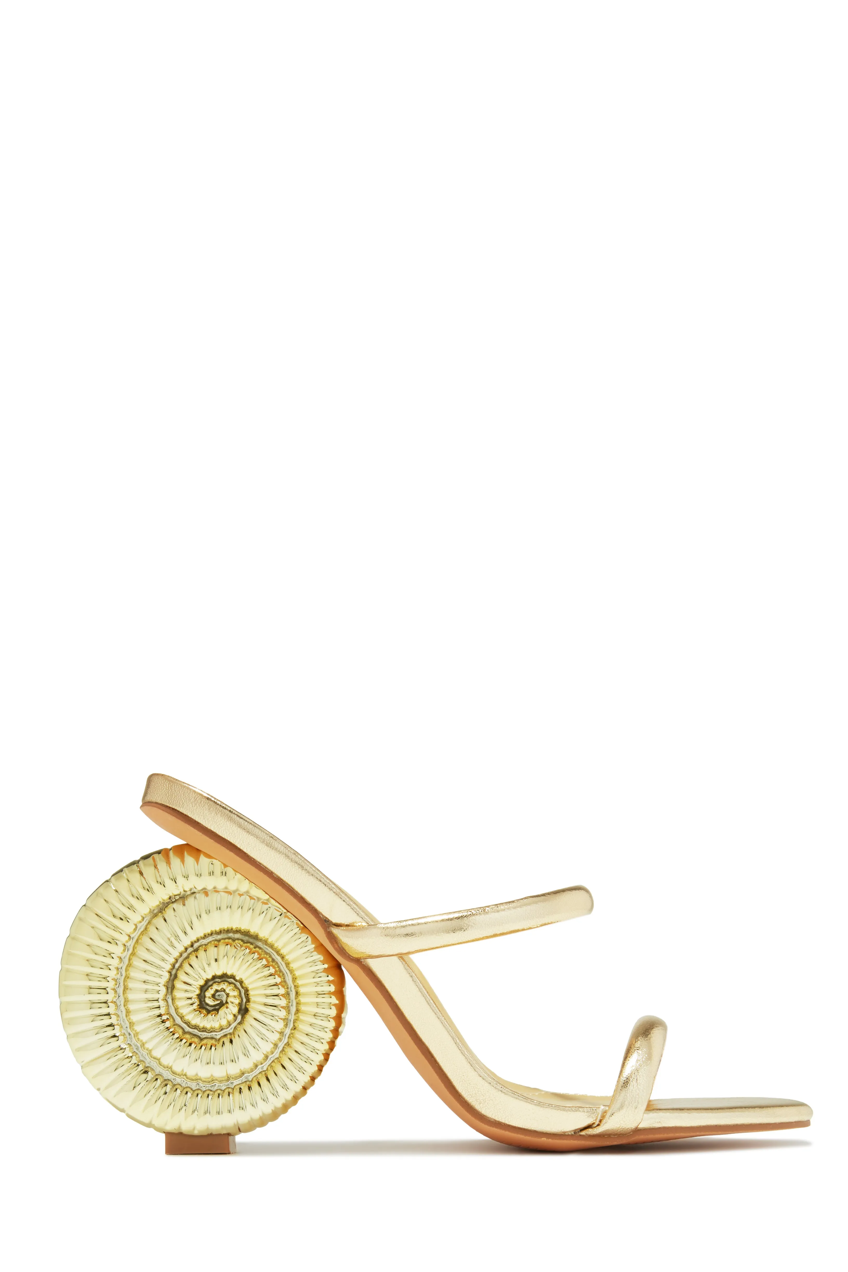 Sunset Waves Sea Shell Mule Heels - Natural