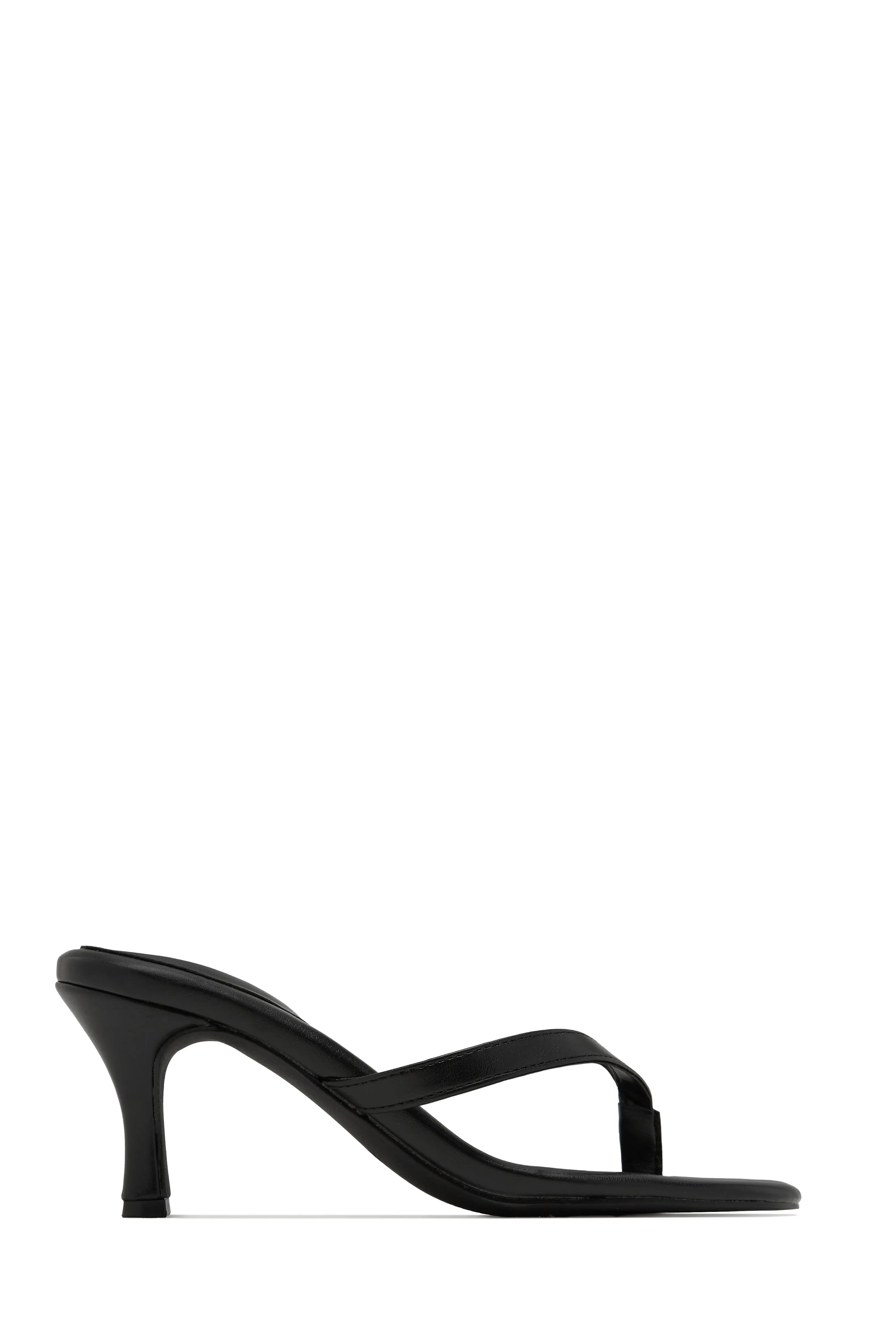 Tania Single Sole Mule Heels - Black