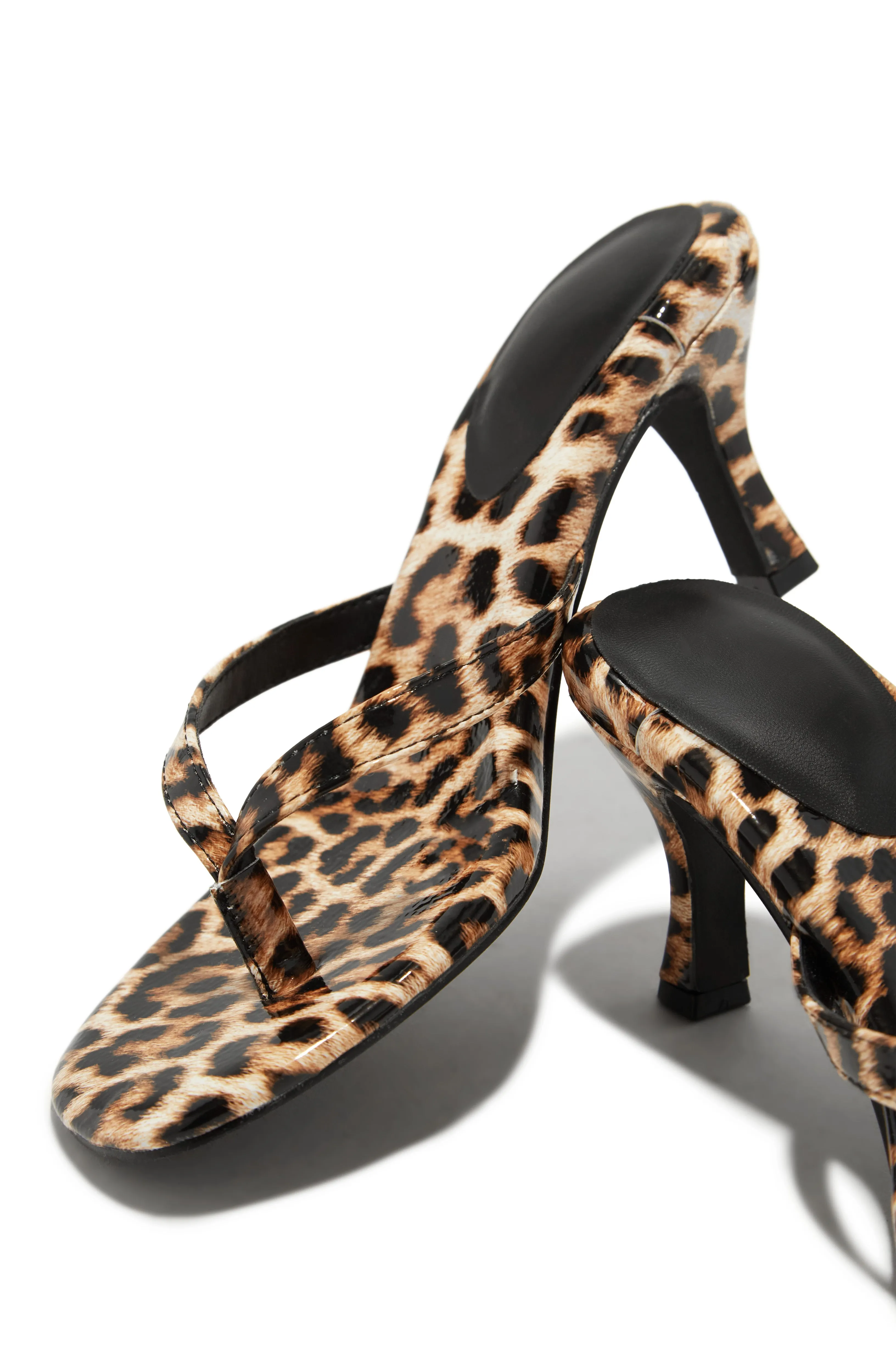 Tania Single Sole Mule Heels - Leopard