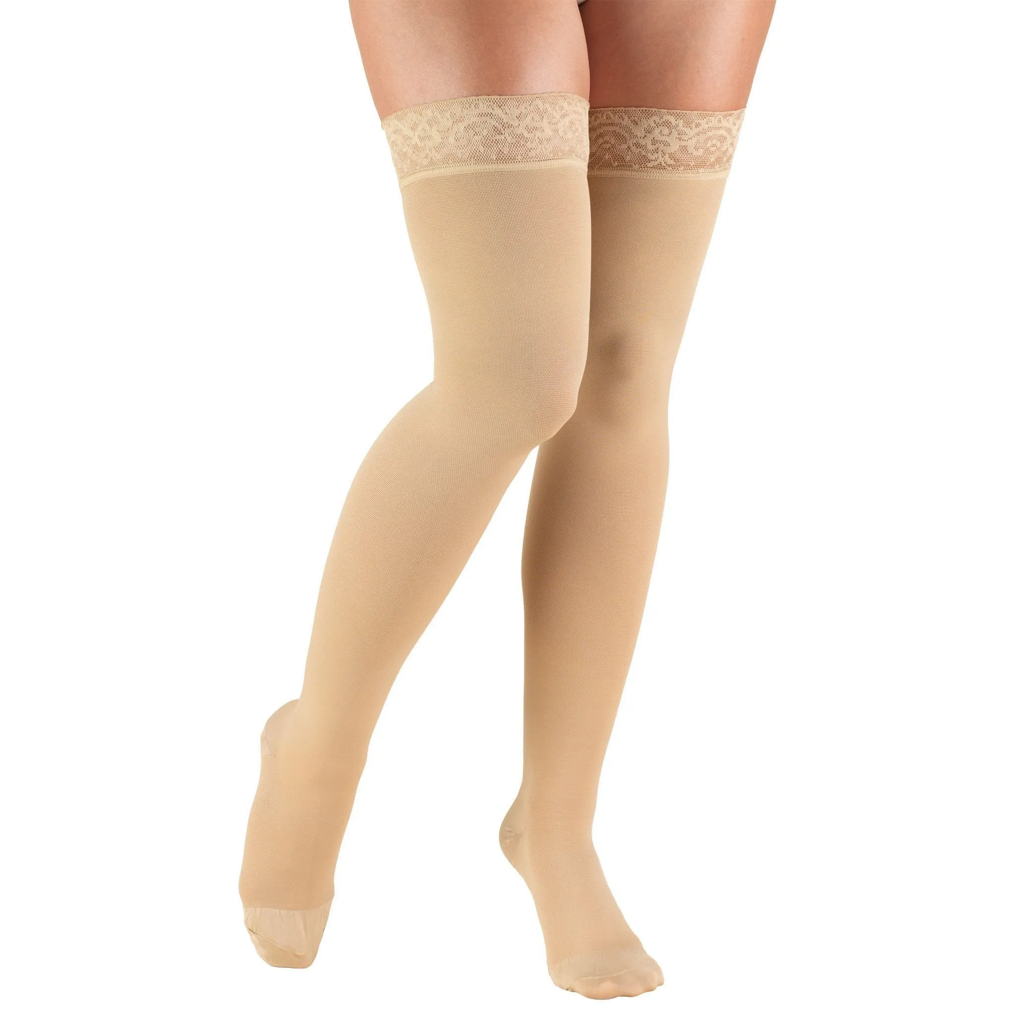 TRUFORM® Thigh High 20-30 mmHg w/ Silicone Lace Top